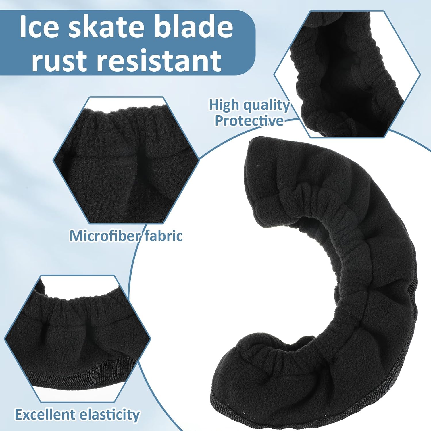 2 PCS Ice Skate Guards, Sports Blade Protector for Hockey Skates, Figure and Ice Skates Blade Covers for Toddler Kids Youth Adults-Men Women Boys Girls Skate Guards Figure Skating Hockey - Image 2
