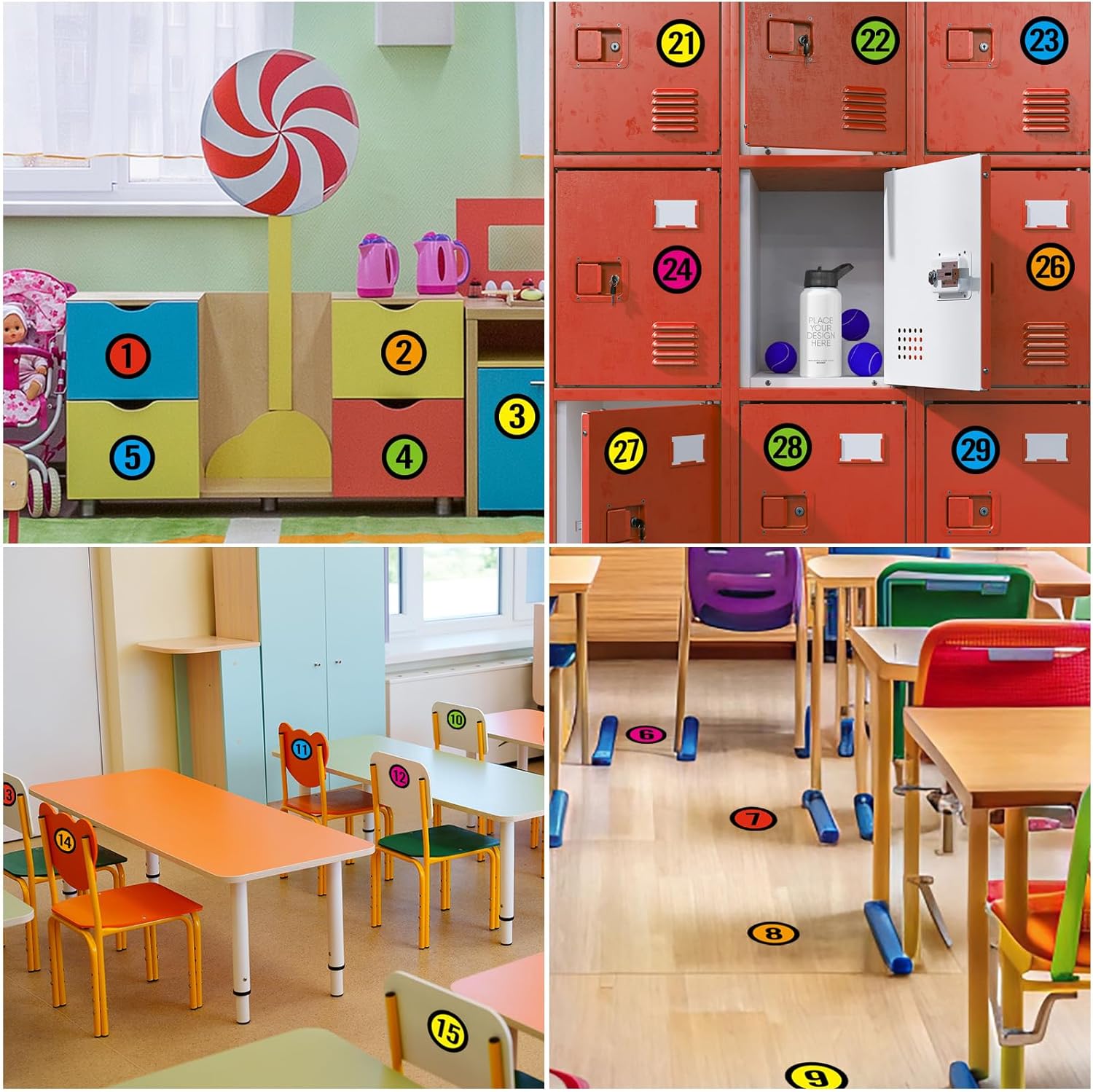 Line up Spots for Classroom Floor- Number Spot Markers Stickers, 36Pcs Floor Numbers for Classroom Lining up Number Stickers for Back to School Kindergarten Preschool Elementary Supplies - Image 4