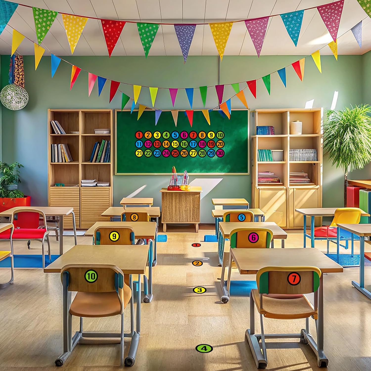 Line up Spots for Classroom Floor- Number Spot Markers Stickers, 36Pcs Floor Numbers for Classroom Lining up Number Stickers for Back to School Kindergarten Preschool Elementary Supplies - Image 5