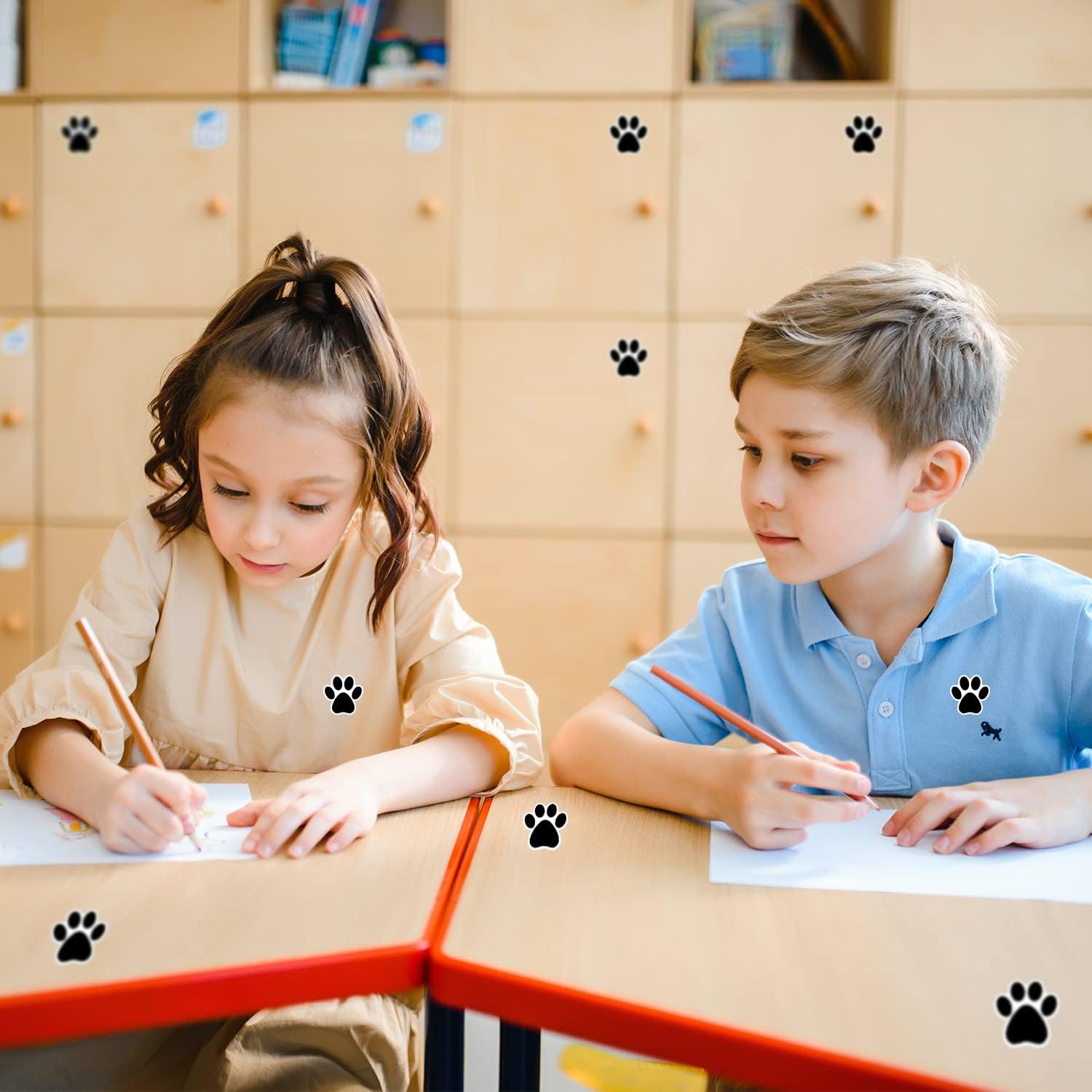 STARLIBOO Paw Print Stickers, 1.5 inch Dog Paw Stickers, 600pcs Puppy Paws Sticker, Clues Paws Print Sticker(Perforation Line/Black) - Image 5