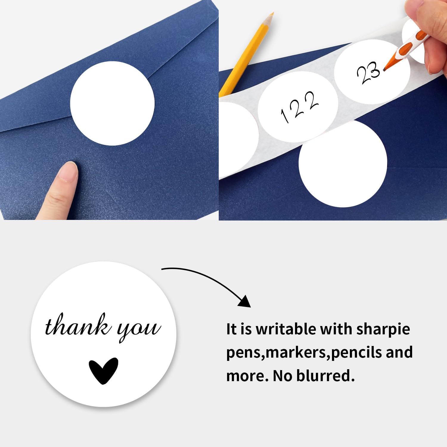 STARLIBOO White Dot Stickers, 2 inch Circle Garage Sale Stickers, 350Pcs Round Price Labels Sticker, Writable Not Blurry for Yard Sale, DO NOT Support Thermal Printing - Image 1