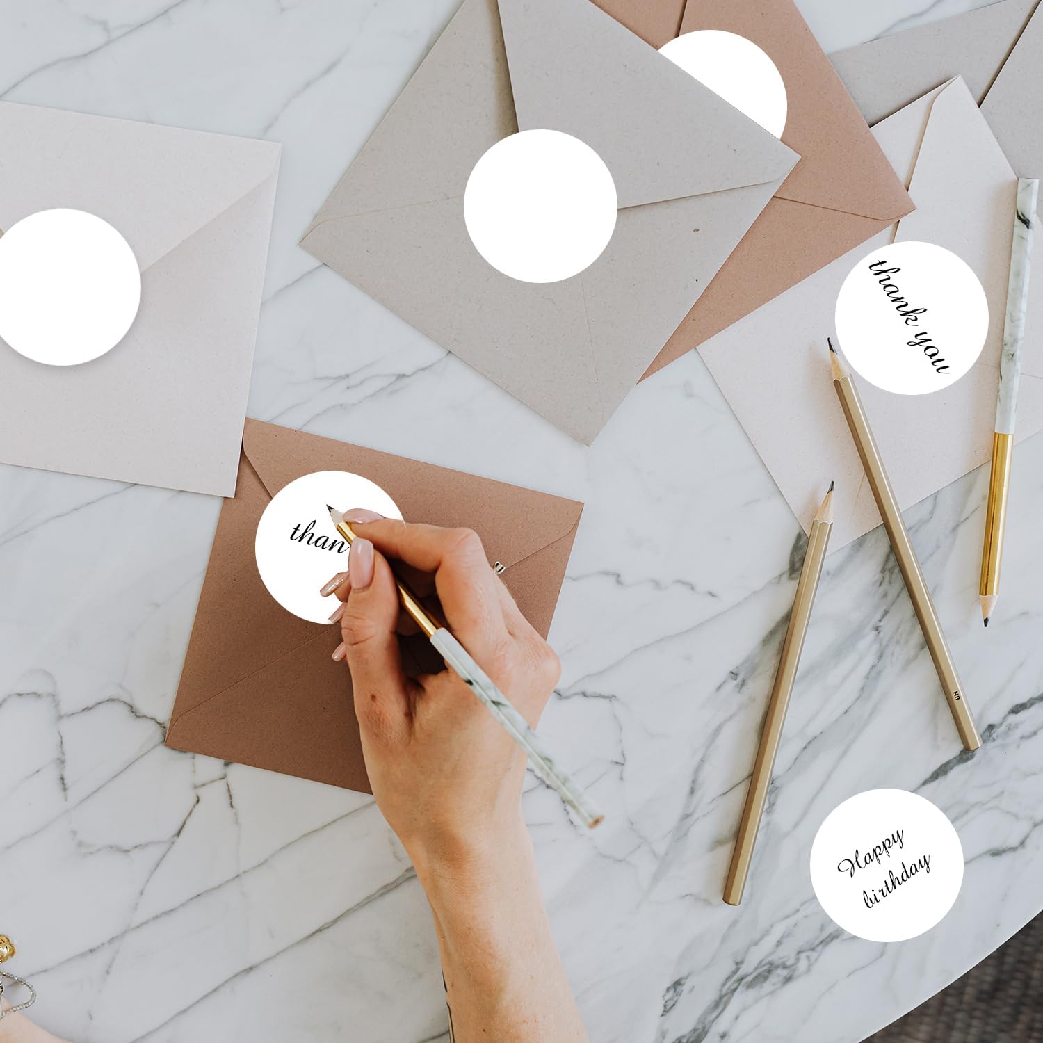 STARLIBOO White Dot Stickers, 2 inch Circle Garage Sale Stickers, 350Pcs Round Price Labels Sticker, Writable Not Blurry for Yard Sale, DO NOT Support Thermal Printing - Image 5
