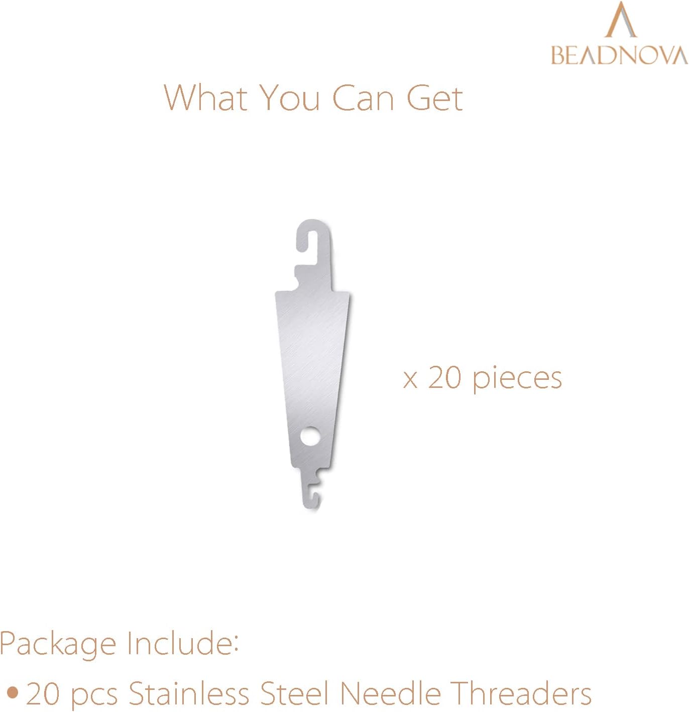 Needle Threaders 20pcs Stainless Steel Sewing Needle Threader for Hand Sewing Large Eye Cross Stitch Embroidery Craft Knitting Quilting - Image 3