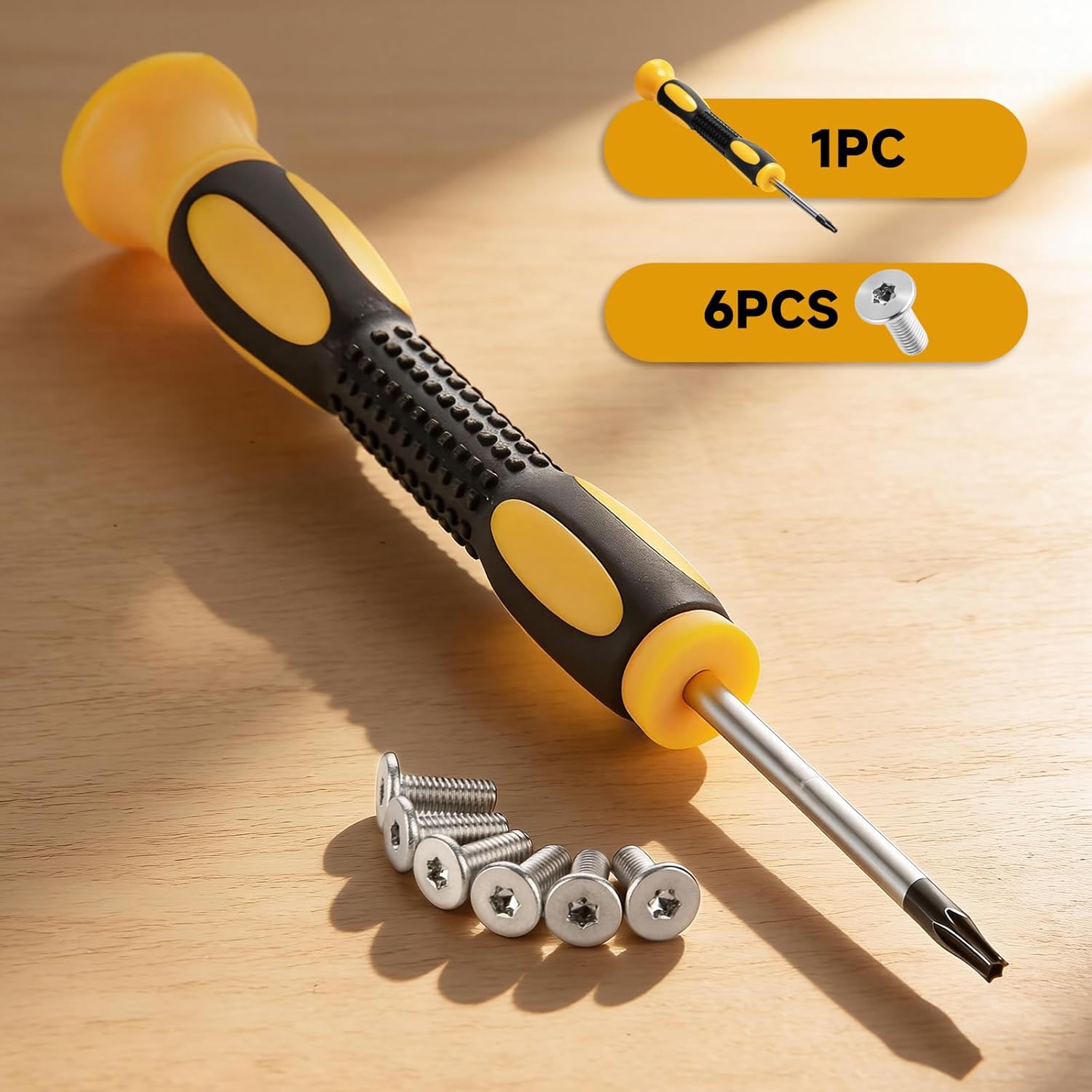 Screwdriver Replacements and 6 Pcs Security Mounting Screws Compatible with myQ Smart Garage Door Video Keypad, Easy to Install - Image 1