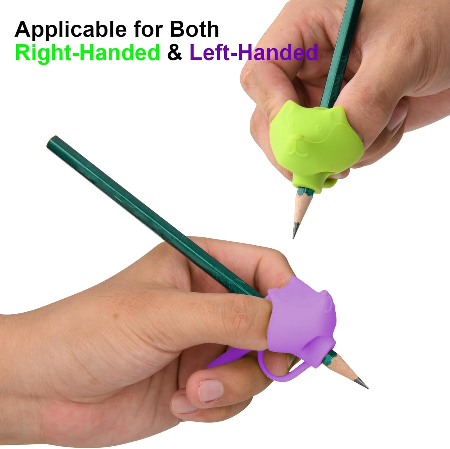 6 Pack Silicone Pencil Grips, Pencil Holder Grip Posture Correction Training, Ergonomic Pencil Grippers Holder for Writing Aid (Style B) - Image 2