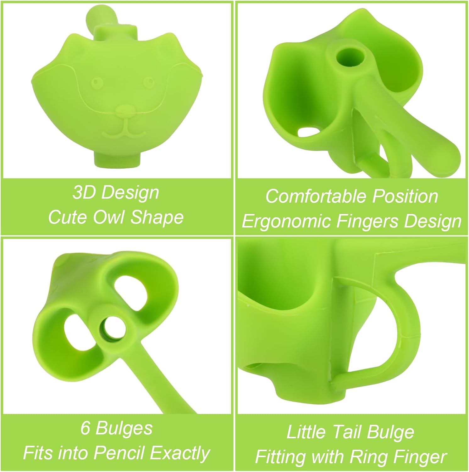 6 Pack Silicone Pencil Grips, Pencil Holder Grip Posture Correction Training, Ergonomic Pencil Grippers Holder for Writing Aid (Style B) - Image 3