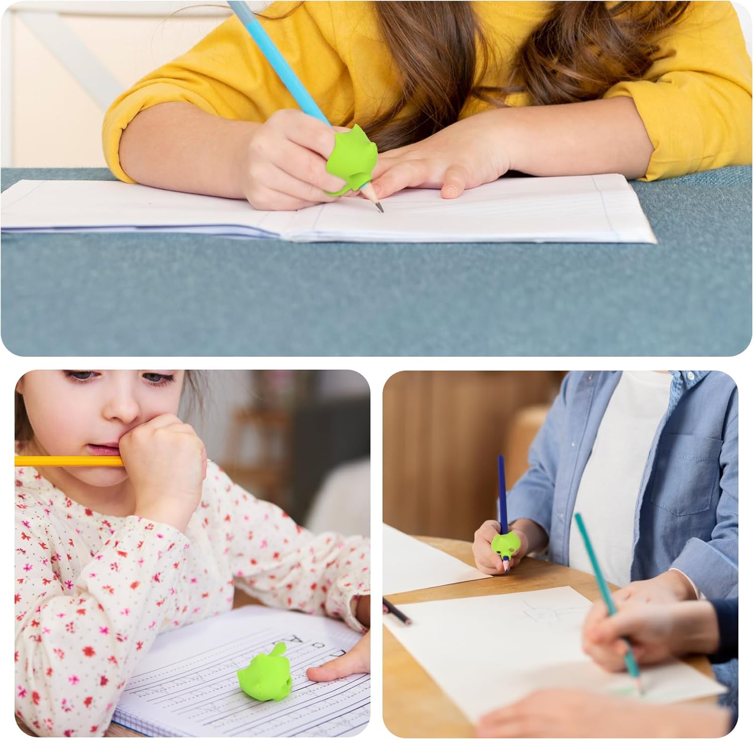 6 Pack Silicone Pencil Grips, Pencil Holder Grip Posture Correction Training, Ergonomic Pencil Grippers Holder for Writing Aid (Style B) - Image 6