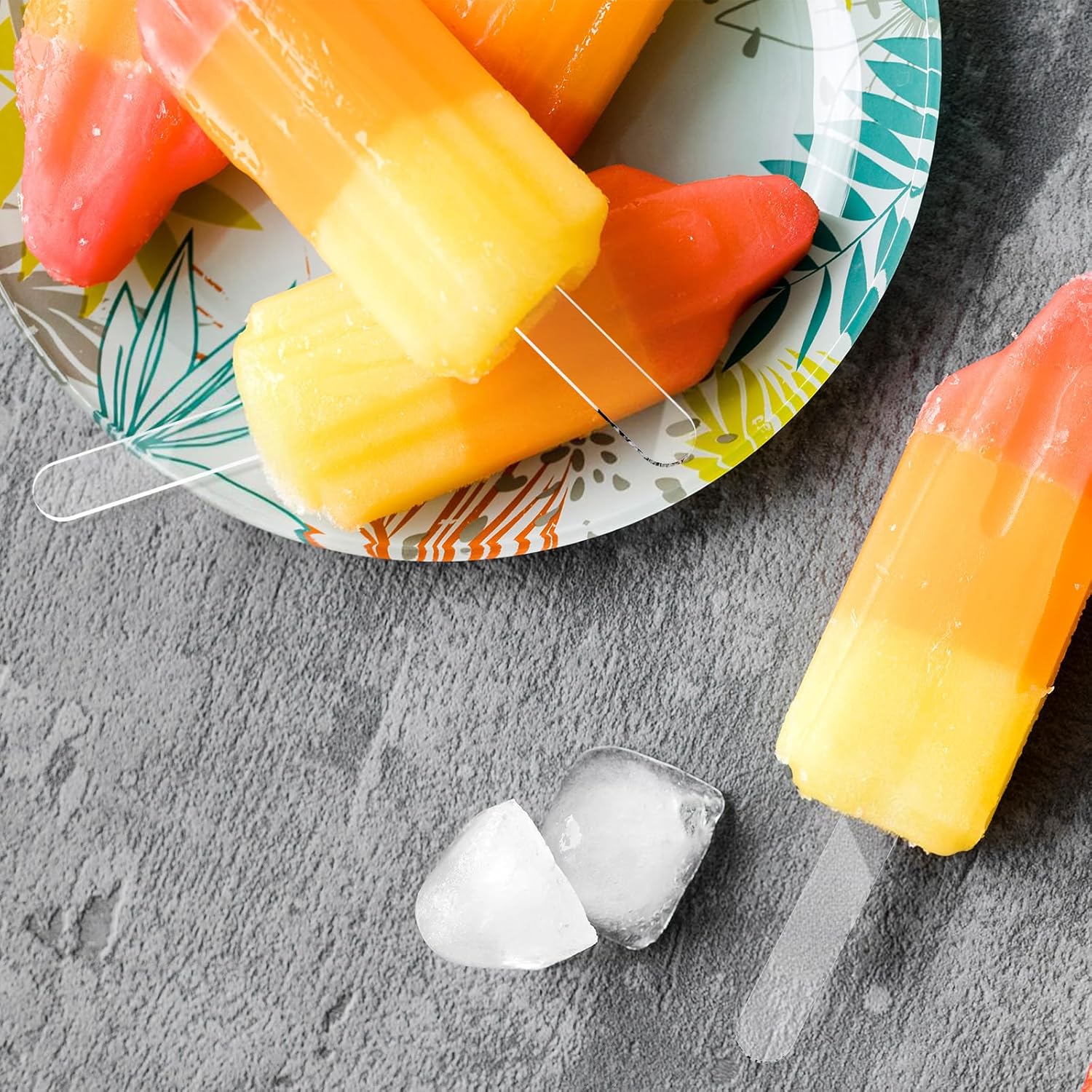 50 Pcs Acrylic Popsicle Sticks Reusable Cake Pop Mold Mirror Ice Pop Sticks Ice Cream Cakesicle Mold for Home Candy Cake Gifts Party (Transparent) - Image 1