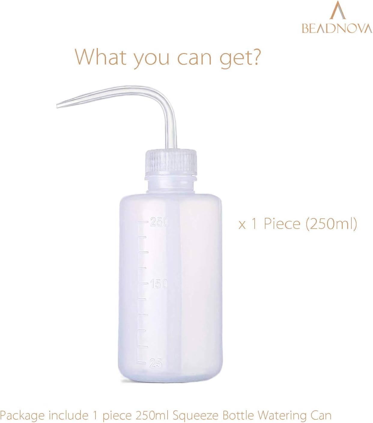 Squeeze Bottle Plant Watering Bottle 250ml 8oz Small Wash Bottle Squeeze Plastic Small Watering Can for Indoor Plants Succulent Watering Can (1pc) - Image 3