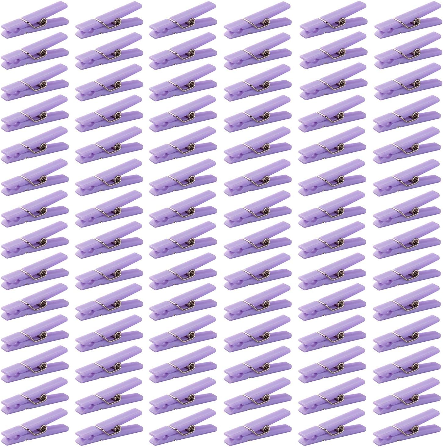 48PCS Clothes Pins Baby Shower Clothespin Favors Pink Girl Blue Boy Party Game Purple Clothespin(Purple) - Image 1