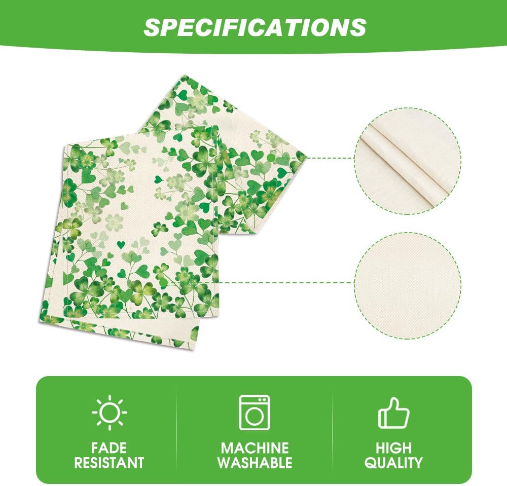 Shamrock Love Heart 210 GSM St. Patrick's Day Table Runner, Seasonal Spring Kitchen Dining Table Decoration for Home Party Decor 13x72 Inch - Image 5