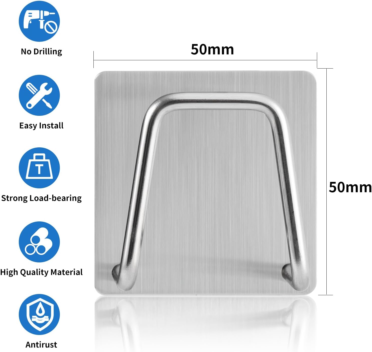 2-Pack Stainless Steel Sponge Holder for Kitchen Sink - Rustproof Brushed SUS304 Sponge Caddy Organizer, Wall/Surface Mount, Drainage Design, Clutter-Free Storage - Image 2