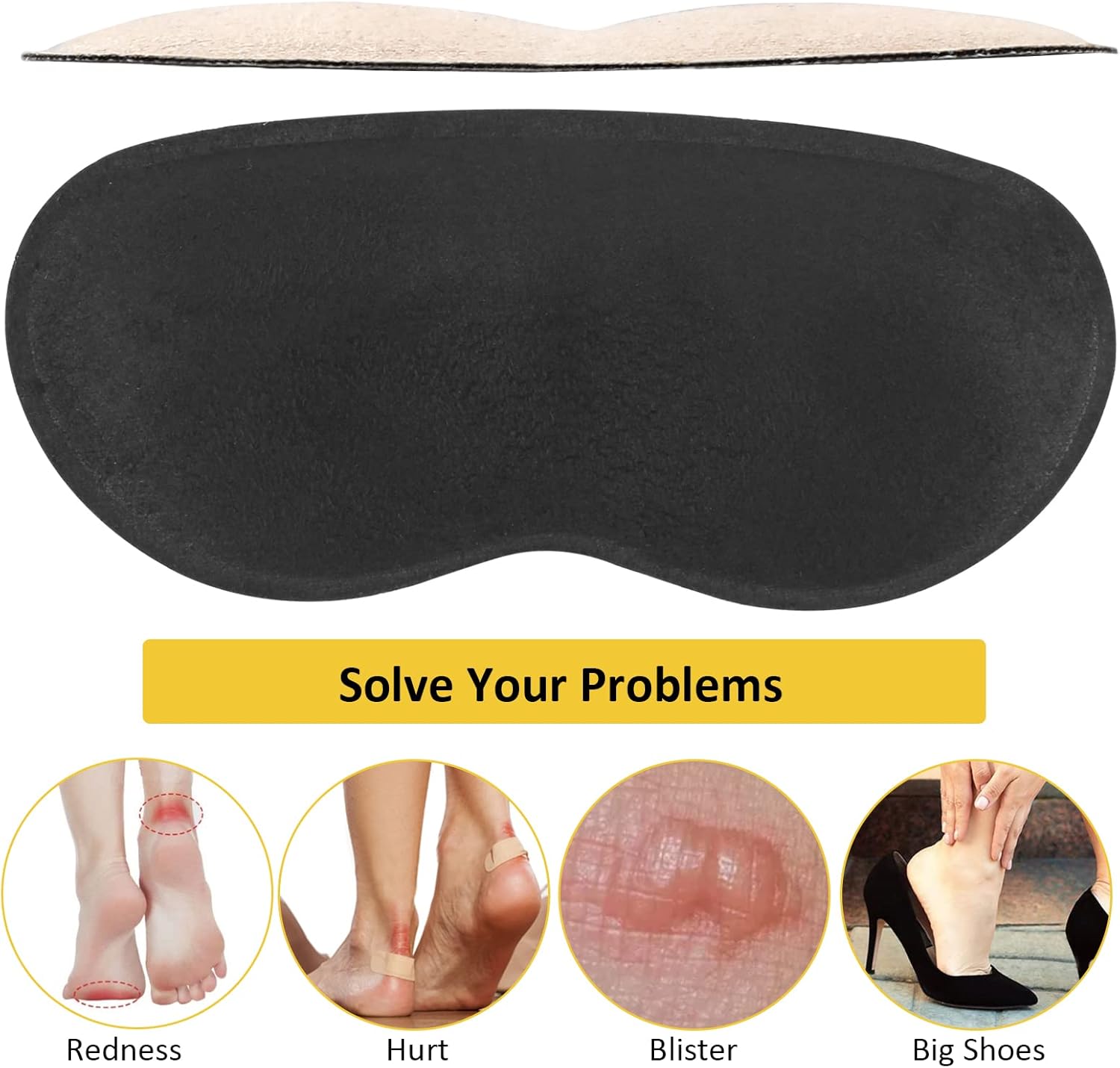 Heel Inserts for Women, 6 Pairs Heel Pads and 2 Pairs tarsal Pads Women, Ball of Foot Cushions for Women All Day Pain Relief, Heel Cushion Heel Grips Shoes Too Big Inserts - Image 5