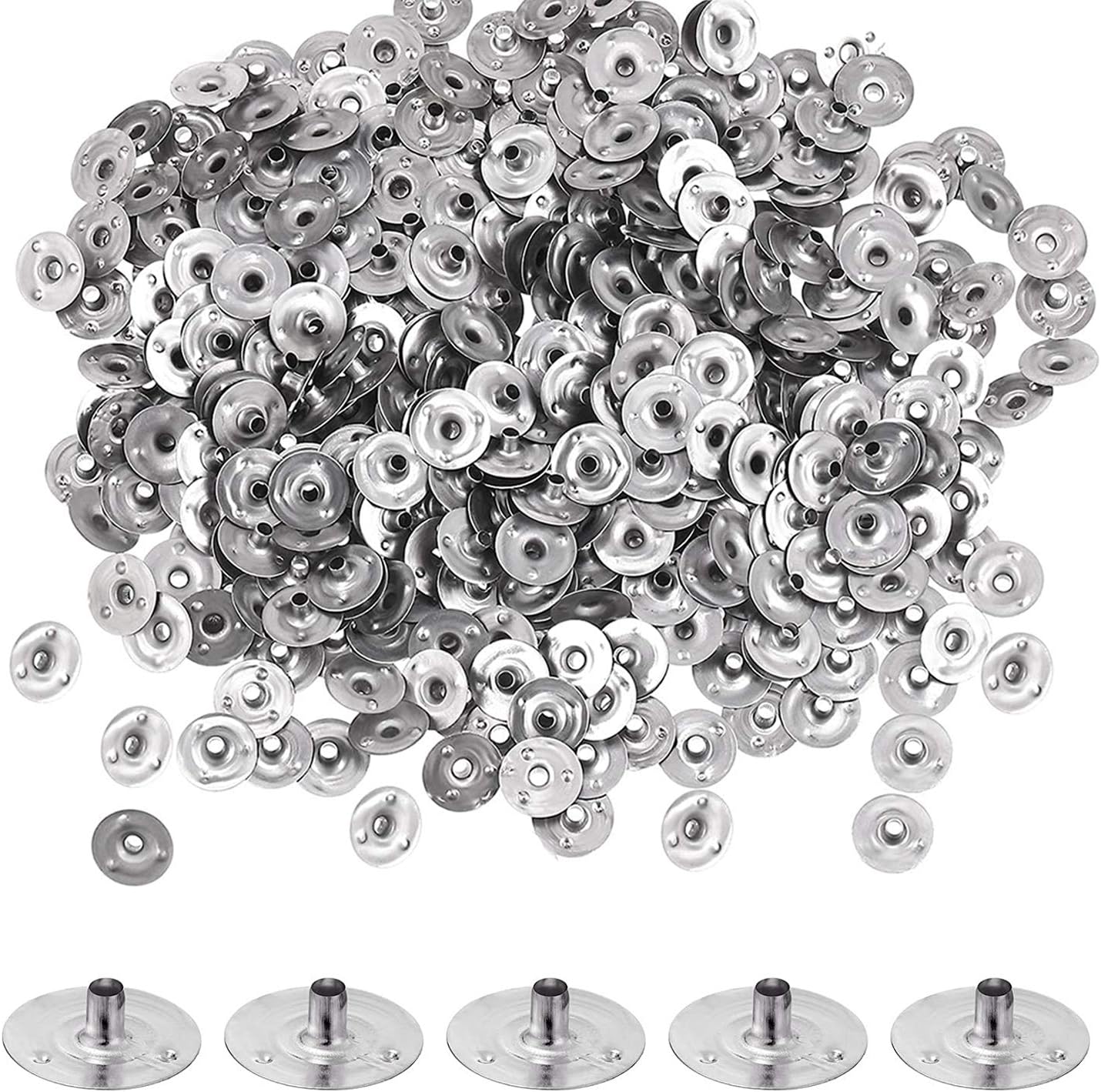 Candle Wick Base 100pcs Candle Wick Cilps Sustainer Tabs for DIY and Making (12.5mm/ 0.5inch) - Image 1
