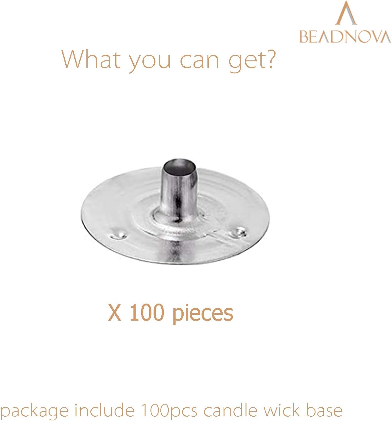 Candle Wick Base 100pcs Candle Wick Cilps Sustainer Tabs for DIY and Making (12.5mm/ 0.5inch) - Image 3