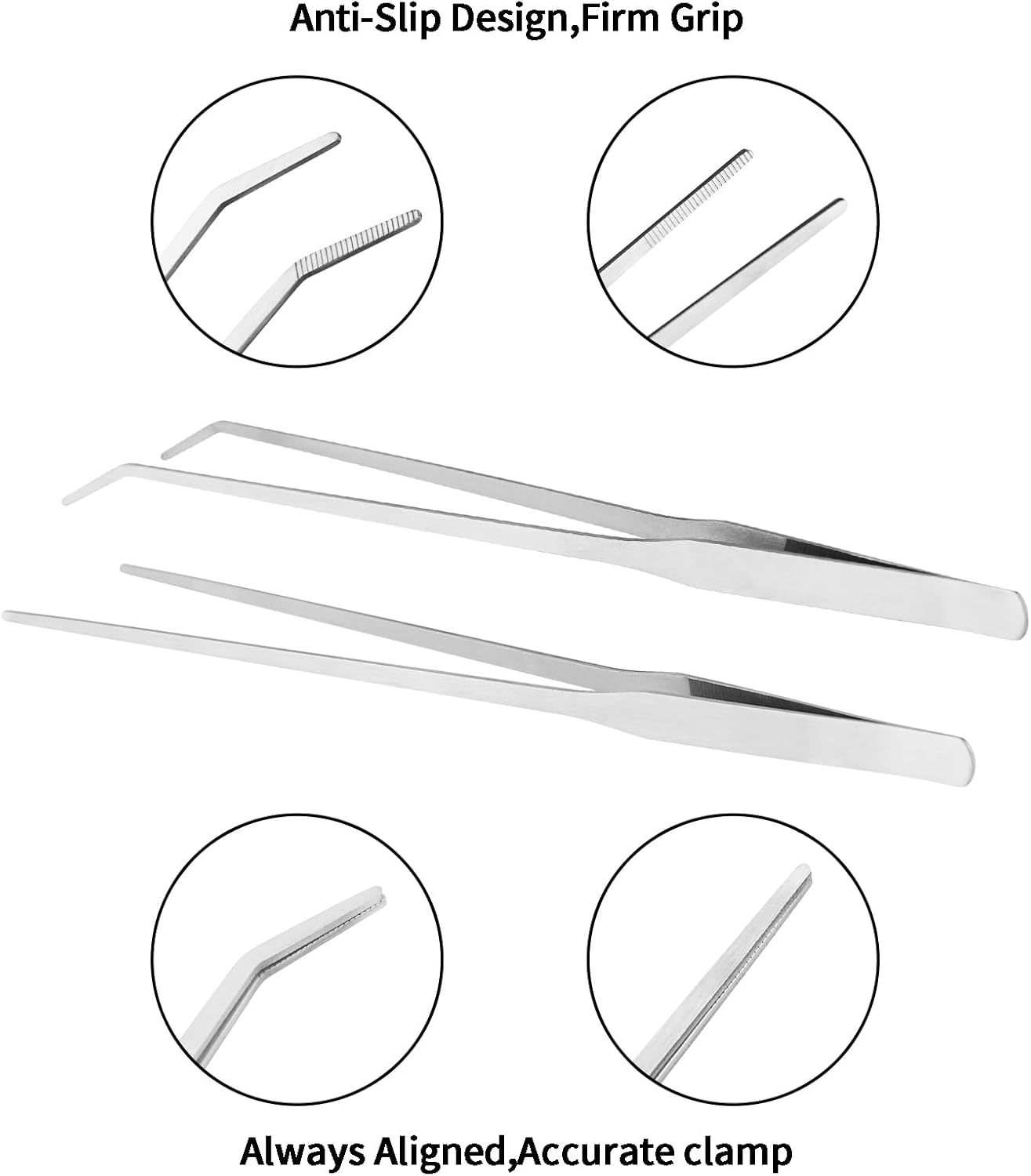 2PCS Long Aquarium Tweezers - 10.6