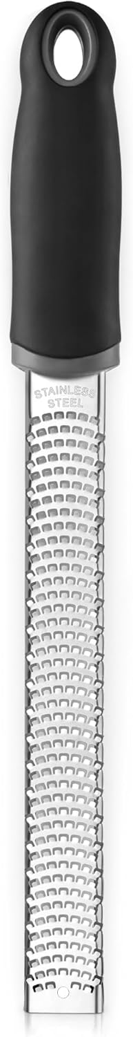 Stainless Steel Lemon Zester, Cheese Grater for Lime, Cheese, Dishwasher Safe - Image 1
