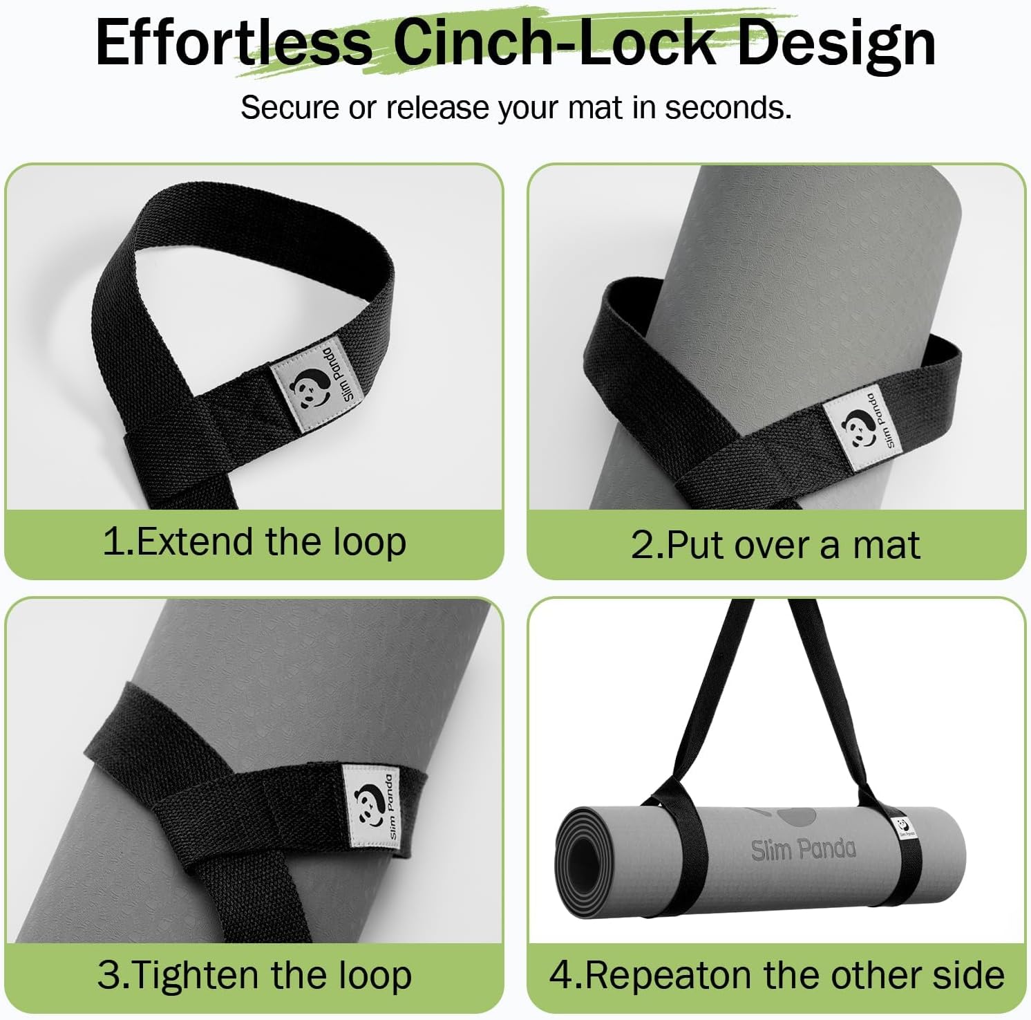 Yoga Mat Straps for Carrying, Adjustable Yoga Mat Carrier Sling Fits All Mats(Mat Not Included) - Image 6