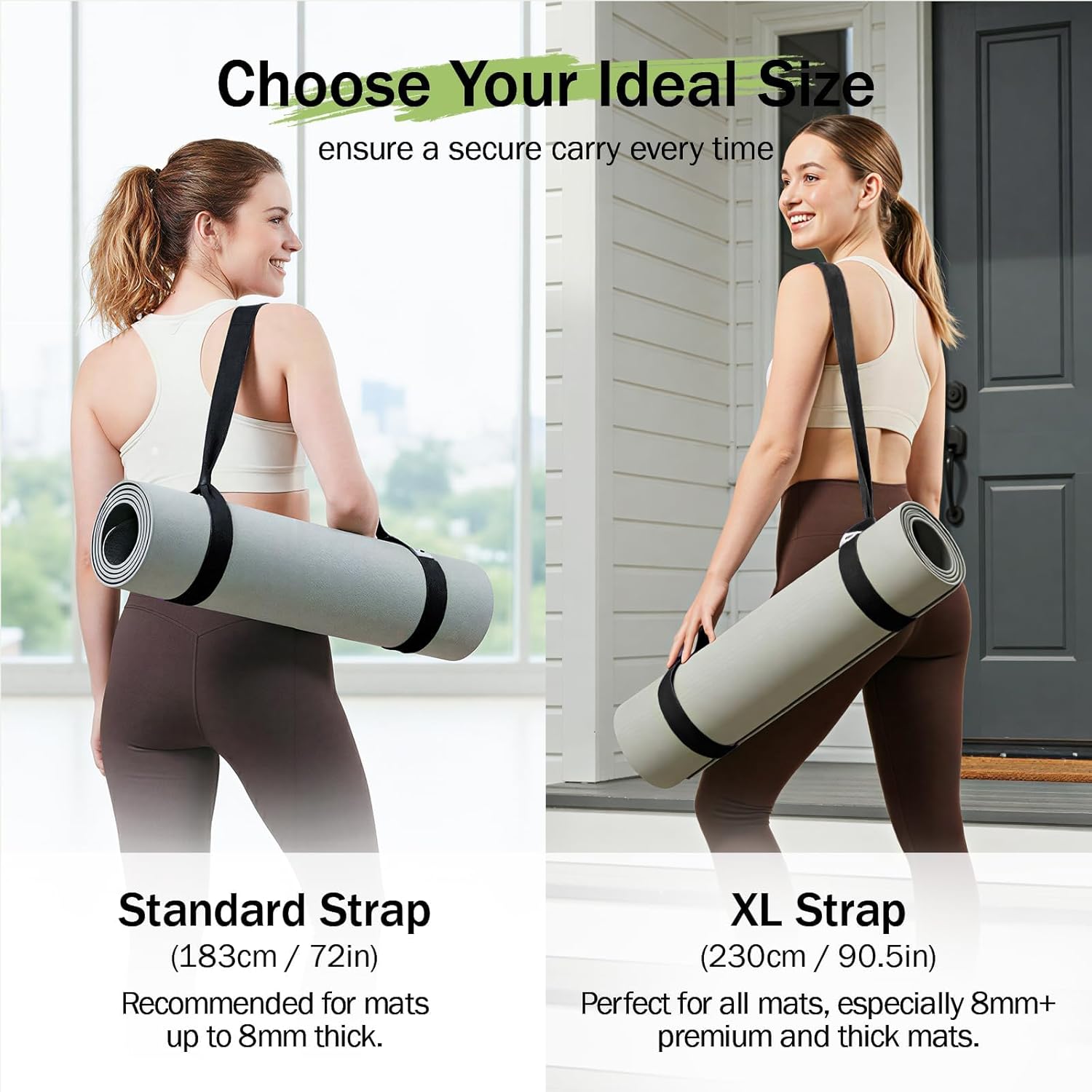 Yoga Mat Straps for Carrying, Adjustable Yoga Mat Carrier Sling Fits All Mats(Mat Not Included) - Image 7