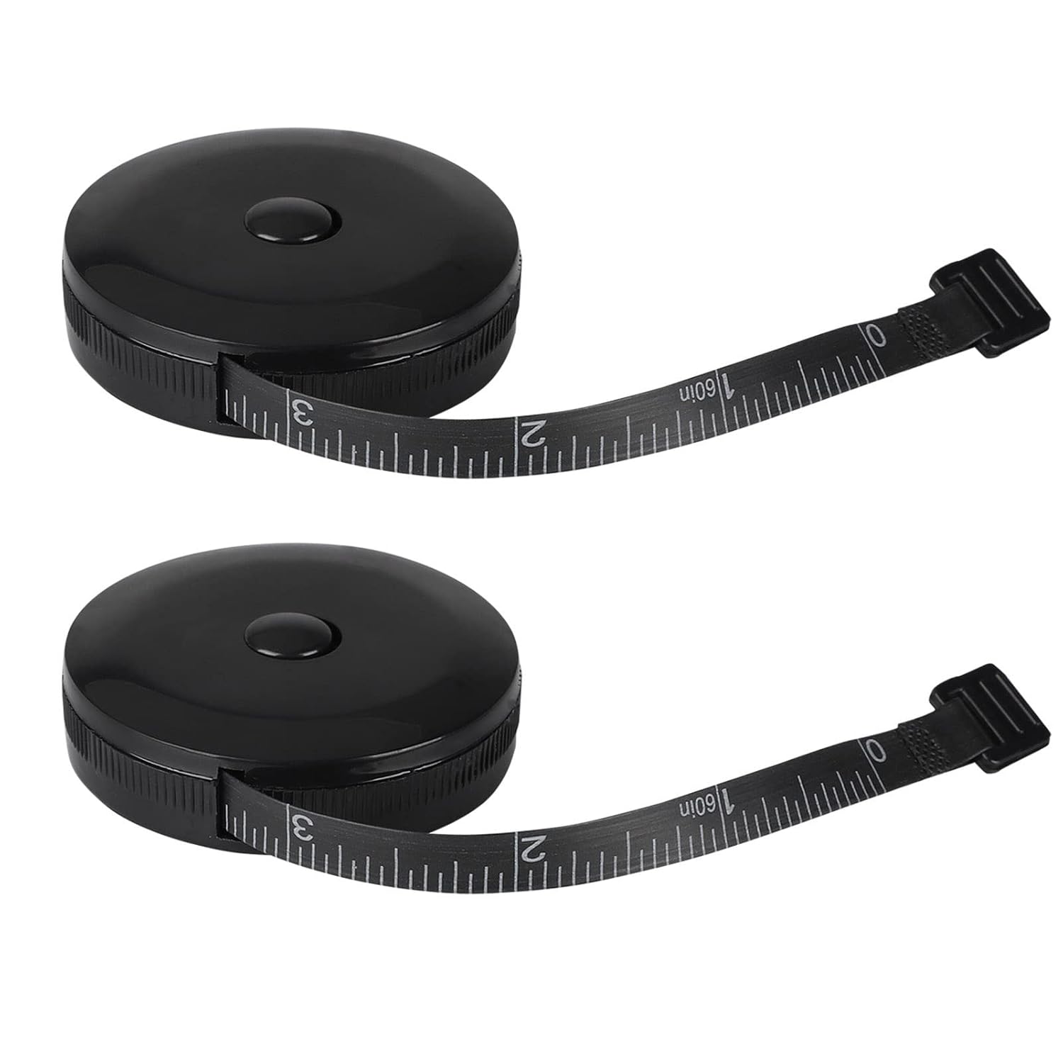 Body Tape Measure, 2 Pcs Retractable Sewing Tape Measure, 150cm/60 inch Dual Sided Soft Measuring Tape for Body, Sewing, Crafts, Tailor, Cloth, Fabric - Image 1