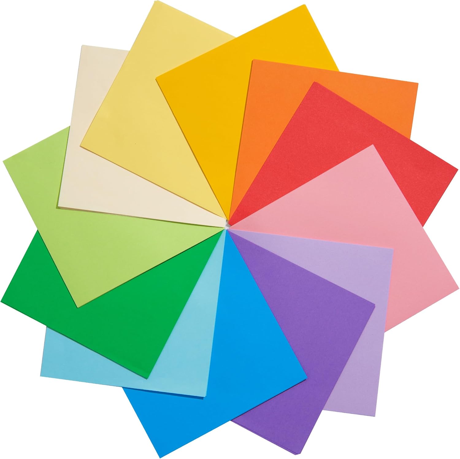 Colorful Origami Paper 120 Sheets, 12 Bright Colors 6 Inch 70gsm Double-Sided Square Folding Paper for DIY Arts Crafts Projects Kids Adults - Image 1