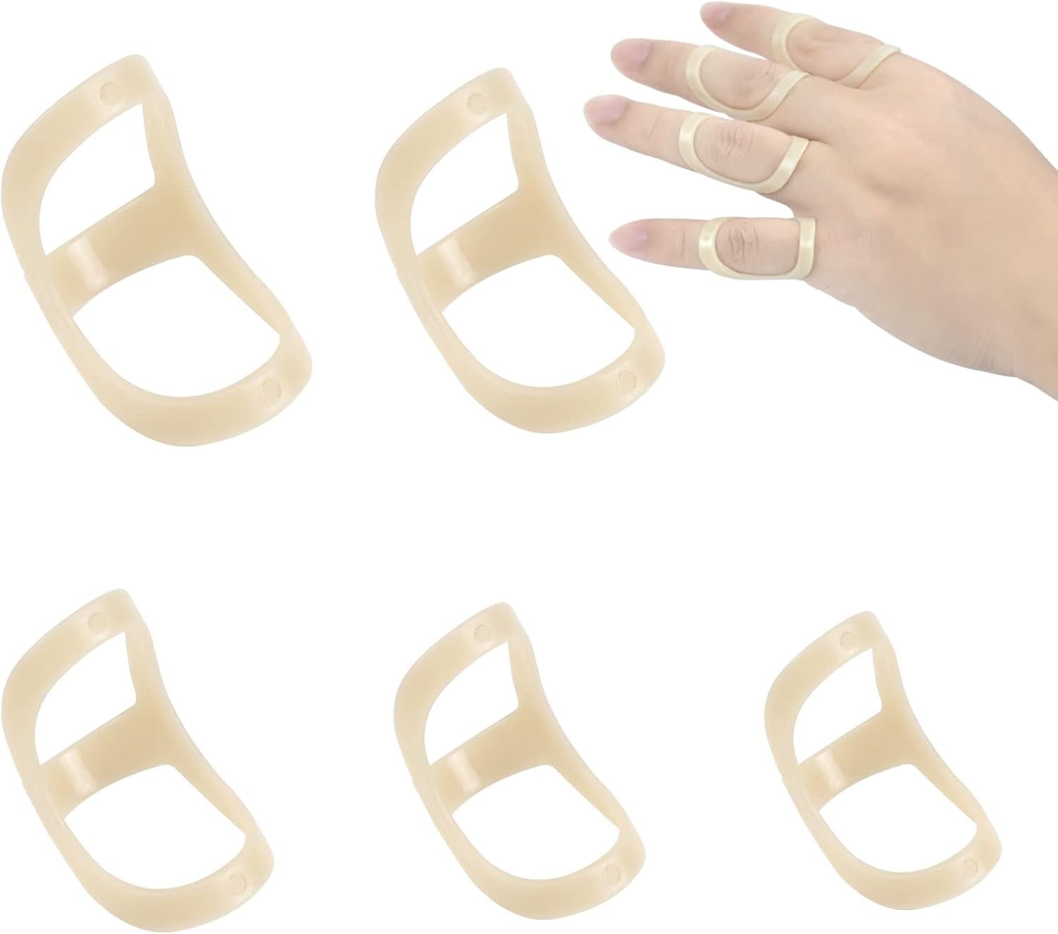5Pcs Finger Splint, Trigger Finger Splint, Comfortable Trigger Finger Splint, Thumb Brace to Support and Protection for Arthritis, Thumb, and Other Finger Conditions(6,7,8,9,10 Sizes) - Image 1