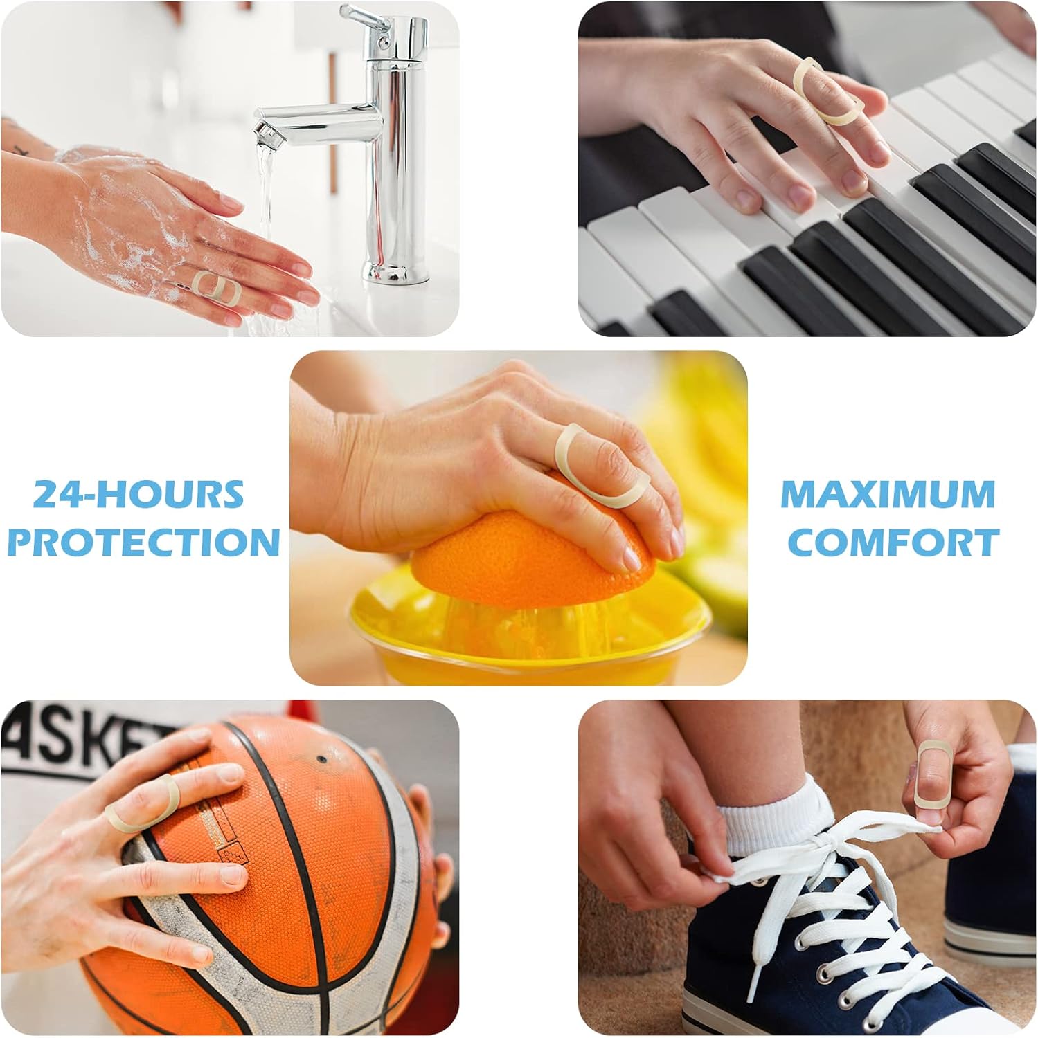 5Pcs Finger Splint, Trigger Finger Splint, Comfortable Trigger Finger Splint, Thumb Brace to Support and Protection for Arthritis, Thumb, and Other Finger Conditions(6,7,8,9,10 Sizes) - Image 7
