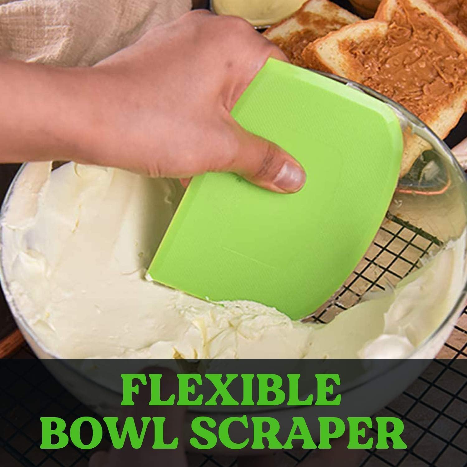 Dough Scraper Bench Scraper - 3P 4.7x3.7
