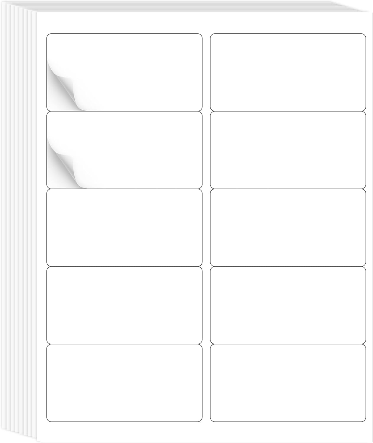 30 Sheets 10 per Page Label Papers, 2 x 4 in Shipping Address Mailing Labels, Printable White Sticker Labels for Inkjet & Laser Printer - Matte - Image 1