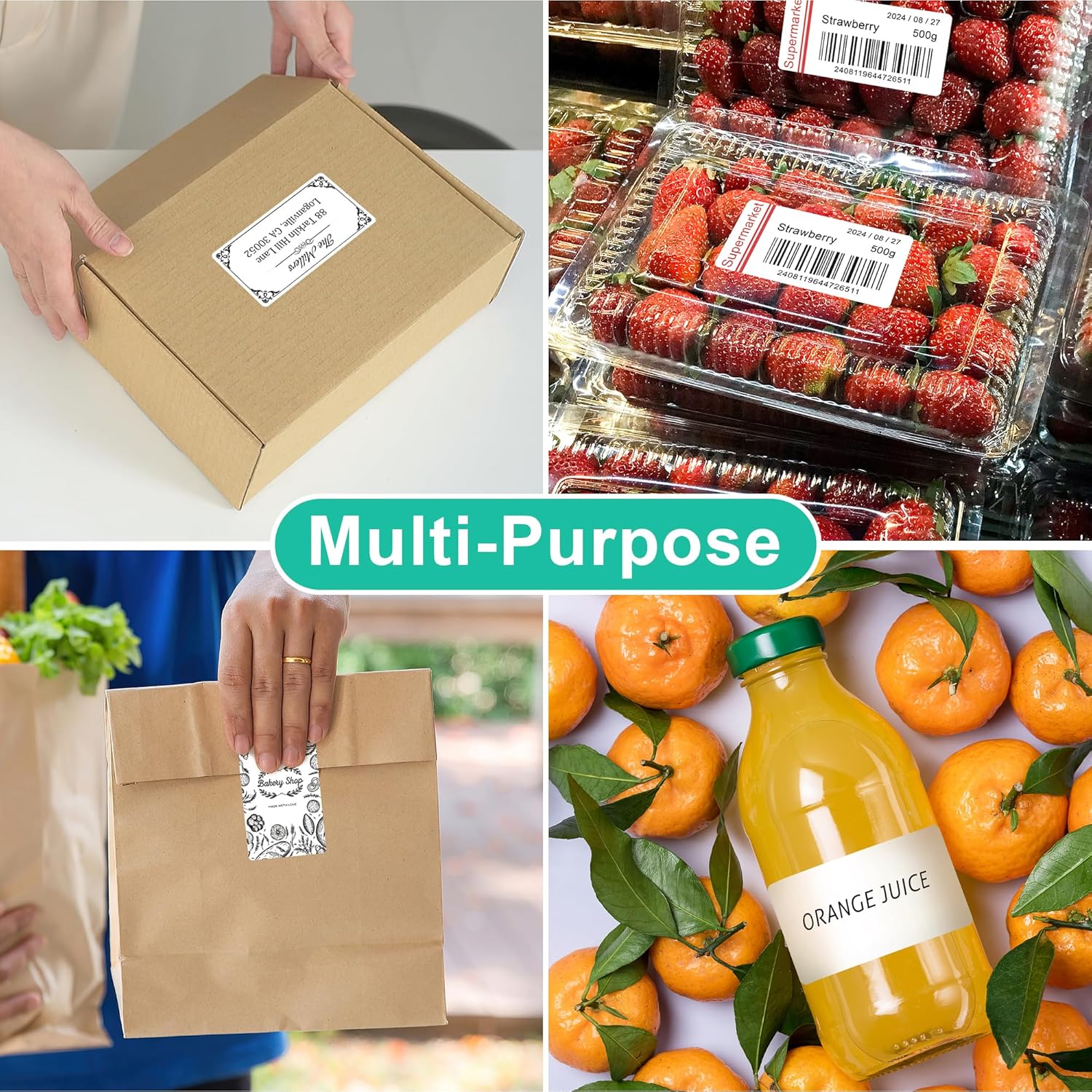 30 Sheets 10 per Page Label Papers, 2 x 4 in Shipping Address Mailing Labels, Printable White Sticker Labels for Inkjet & Laser Printer - Matte - Image 6