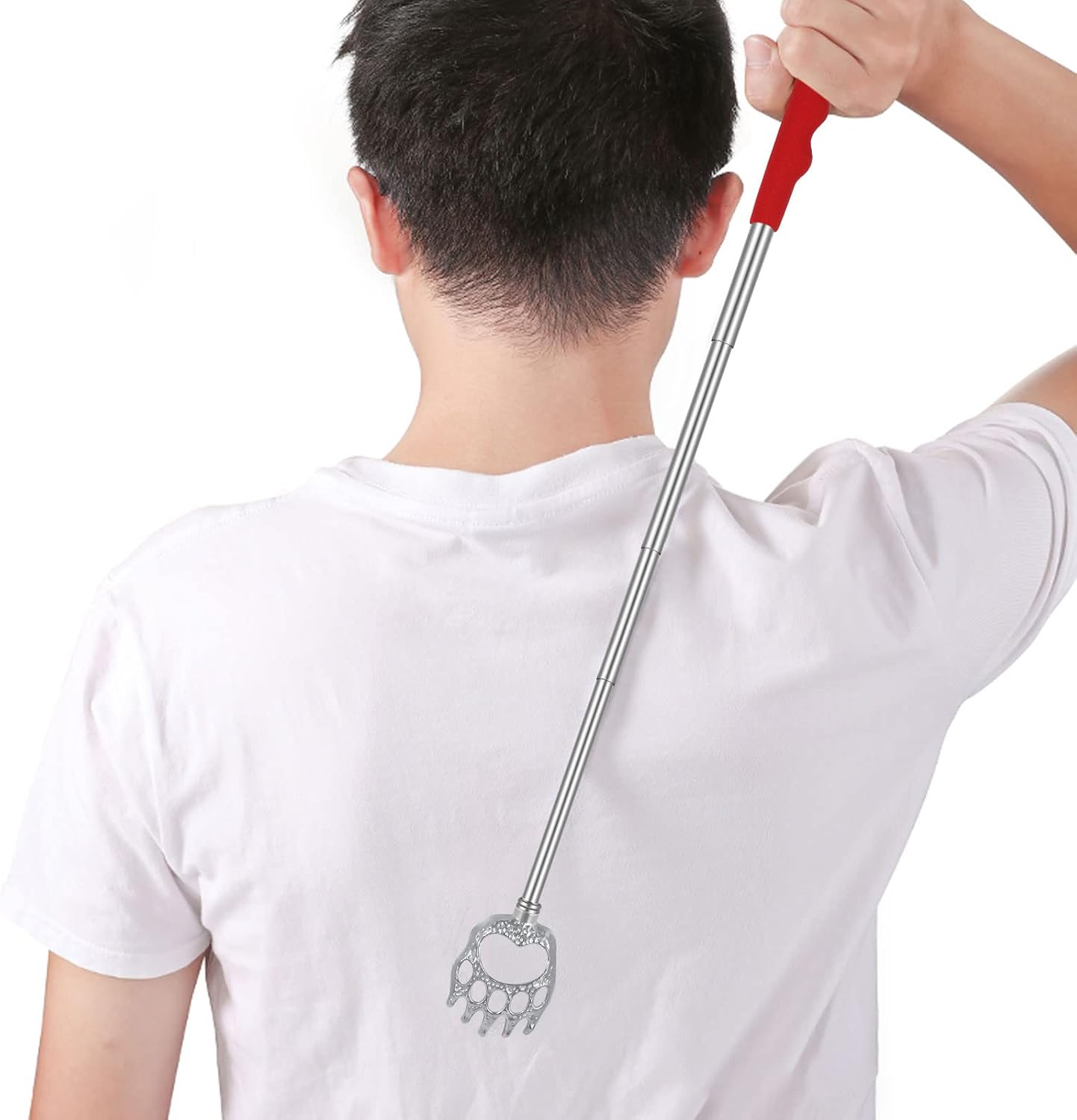 4 Pack Extendable Back Scratcher Easter Basket Stuffers Portable Telescoping Metal Claw Back Scratchers Retractable Backscratcher Gifts for Men Women Mom Dad Adults Teens - Image 4