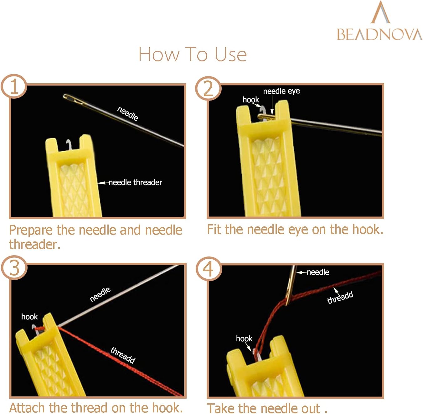 Automatic Needle Threader 5 Pcs Sewing Needle Threaders Automatic Threading Device for Sewing Embroidery Cross Stitch Craft Stitching Knitting Quilting - Image 6