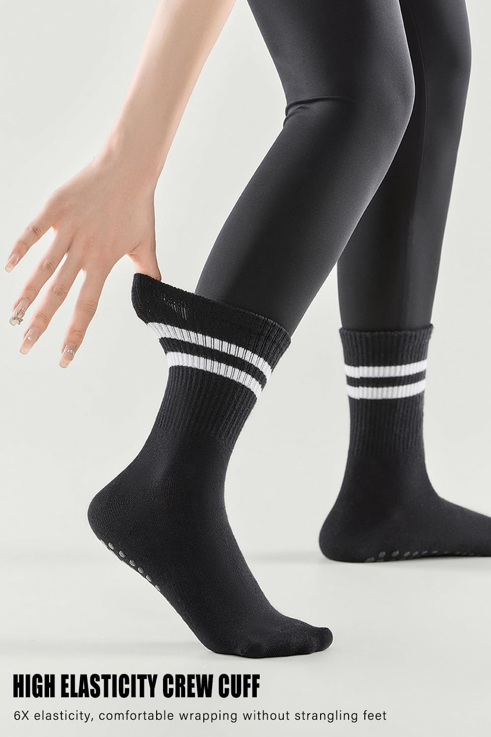 Non Slip Yoga Grip Pilates Socks for Women&Men Anti Slipper Grippy Socks for Ballet, Hospital, Dance, Trampoline - Image 5