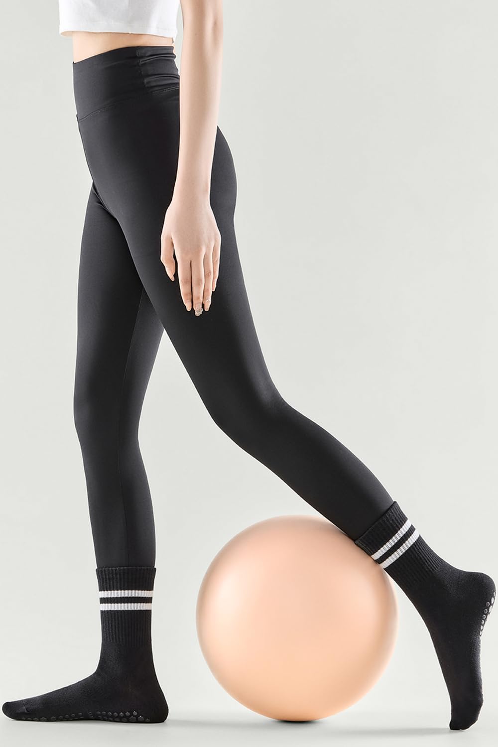 Non Slip Yoga Grip Pilates Socks for Women&Men Anti Slipper Grippy Socks for Ballet, Hospital, Dance, Trampoline - Image 7