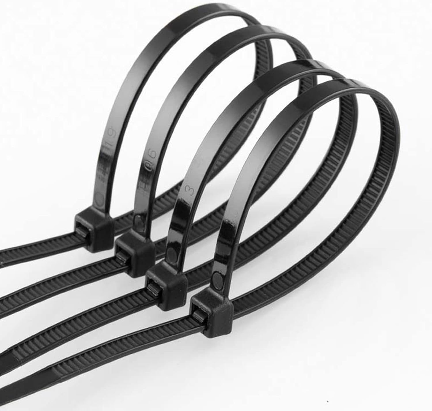 150 PCS Cable Zip Ties Heavy Duty, Self-Locking Nylon Cable Straps 4+8+12 Inch, Durable Auto-Locking Cord Wraps (Black) - Image 3