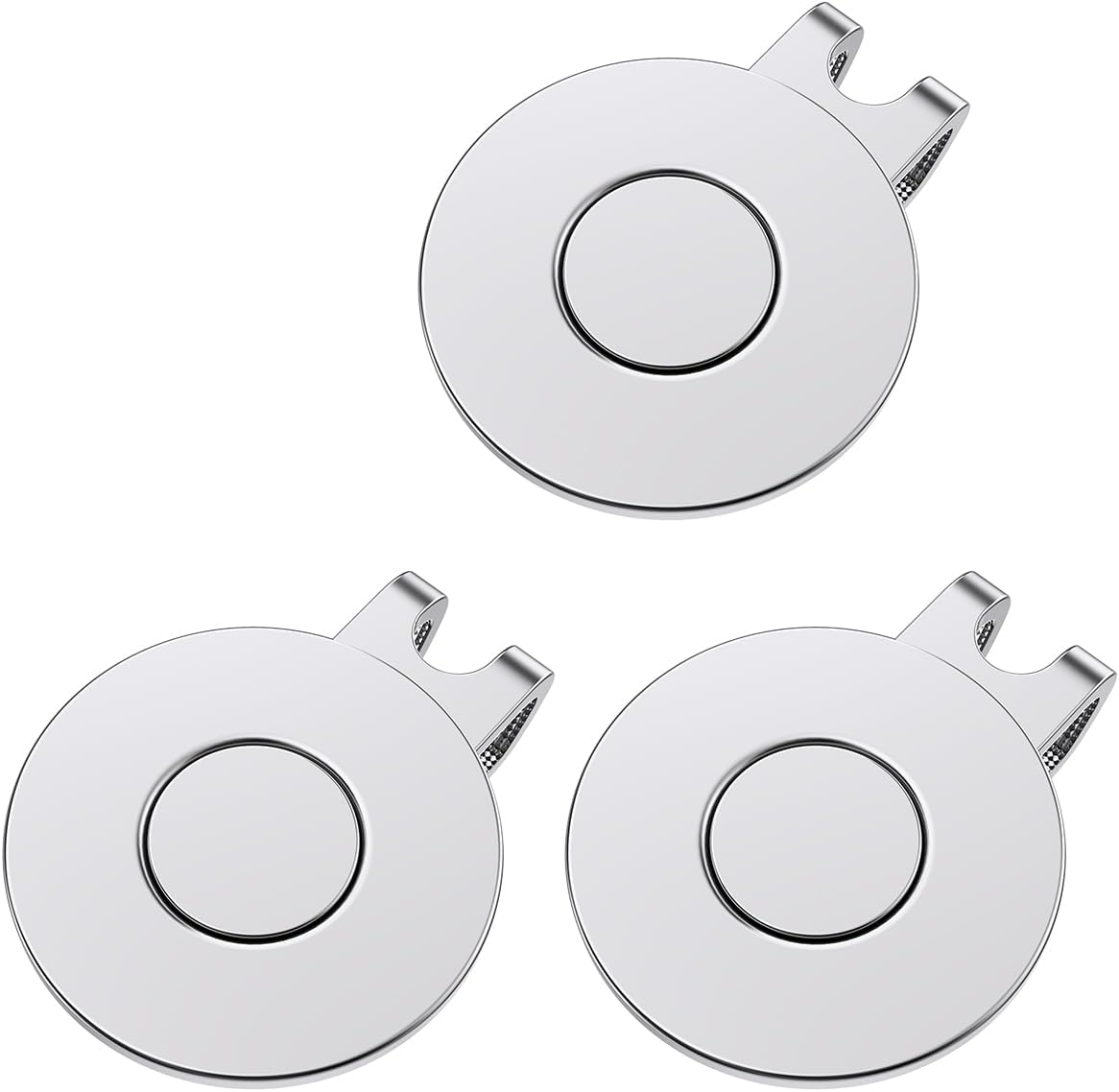 Golf Hat Clips Magnetic Golf Ball Marker Holders for Golf Hats Caps Pants Gloves Bags Visors Belts Nickel-Plated Alloy Clips for Metal Golf Ball Markers (Ball Marker Not Included) - Image 1