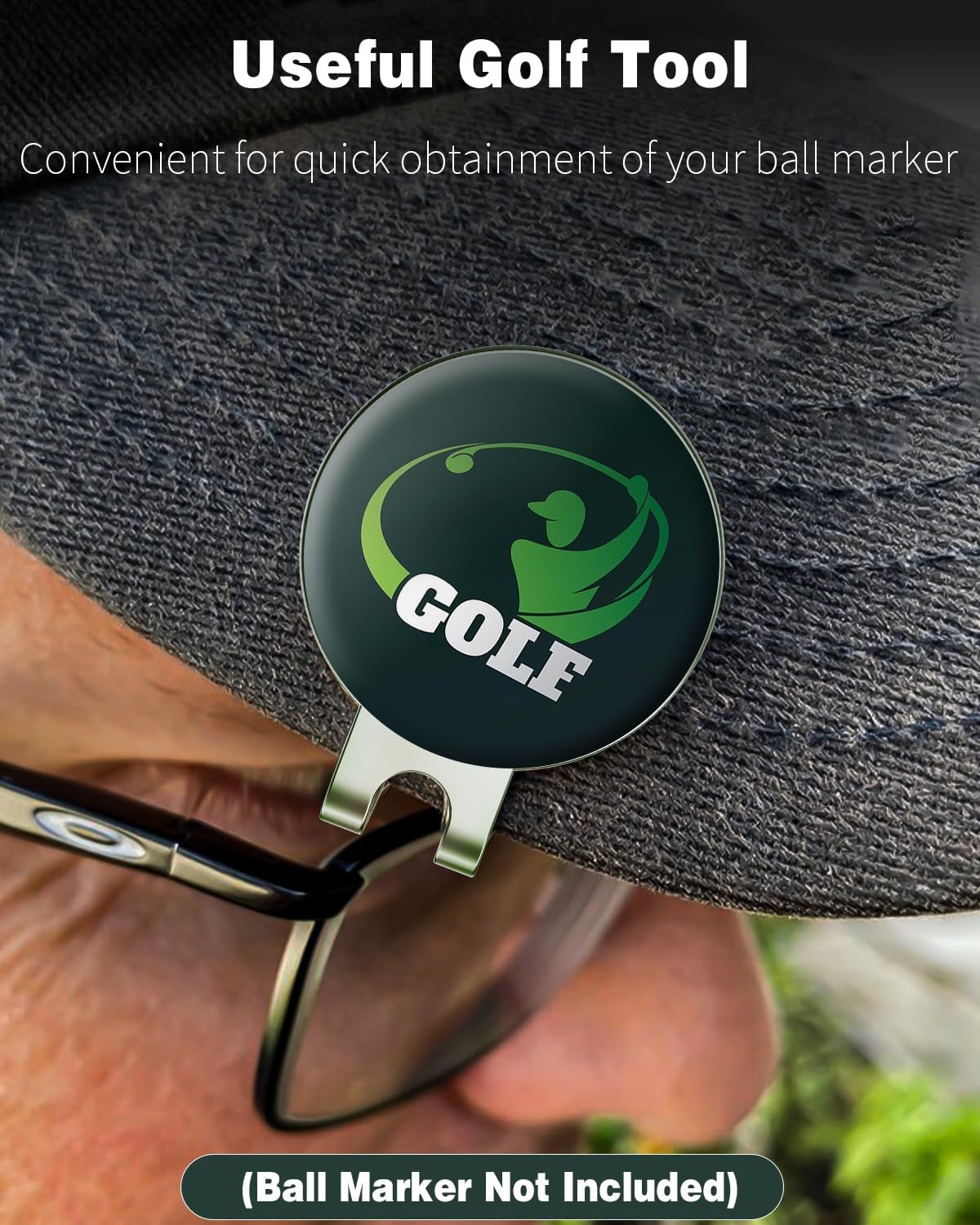 Golf Hat Clips Magnetic Golf Ball Marker Holders for Golf Hats Caps Pants Gloves Bags Visors Belts Nickel-Plated Alloy Clips for Metal Golf Ball Markers (Ball Marker Not Included) - Image 3