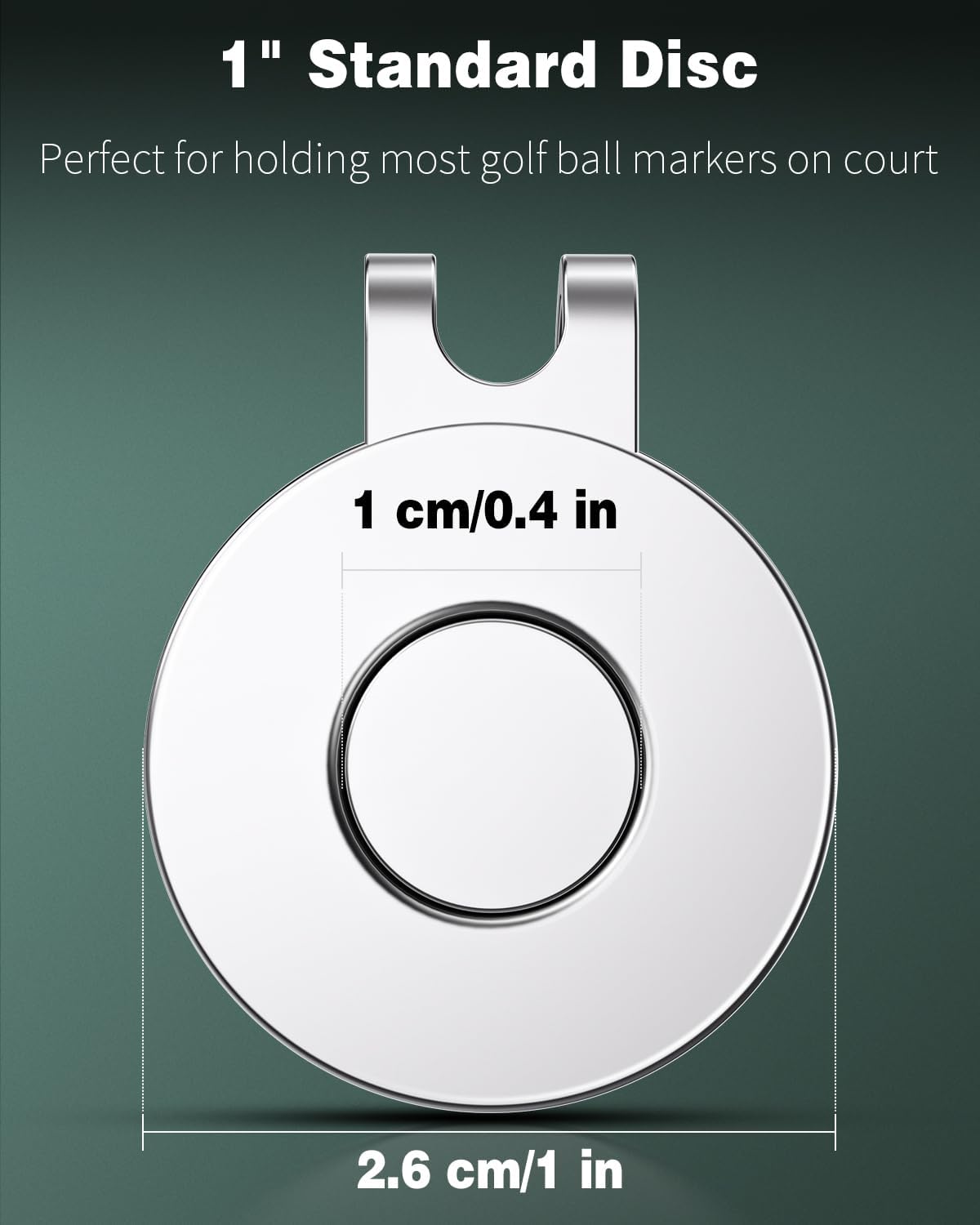 Golf Hat Clips Magnetic Golf Ball Marker Holders for Golf Hats Caps Pants Gloves Bags Visors Belts Nickel-Plated Alloy Clips for Metal Golf Ball Markers (Ball Marker Not Included) - Image 6