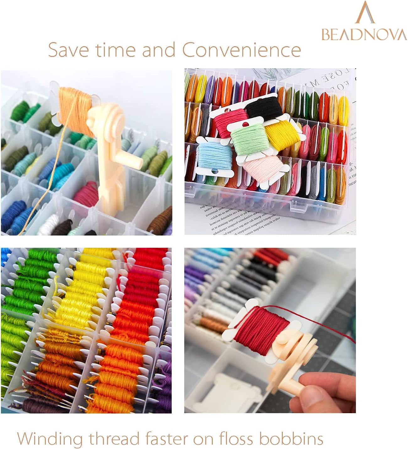 Floss Bobbin Winder Embroidery Thread Floss Winder for Cross Stitch Thread Embroidery Crafting Sewing DIY - Image 5
