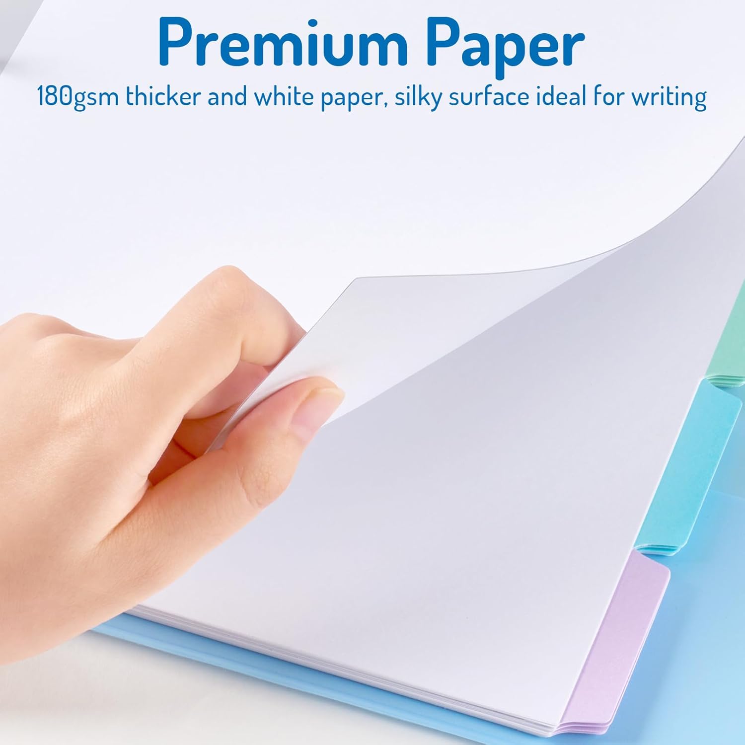 Blank Writable Binder Dividers, 1/5 Cut Tabs, 3 Hole Punch Dividers with Reinforced Edge, Binder Dividers with Multicolor Tabs, Letter Size, 3 Sets, 15 Dividers - Image 5