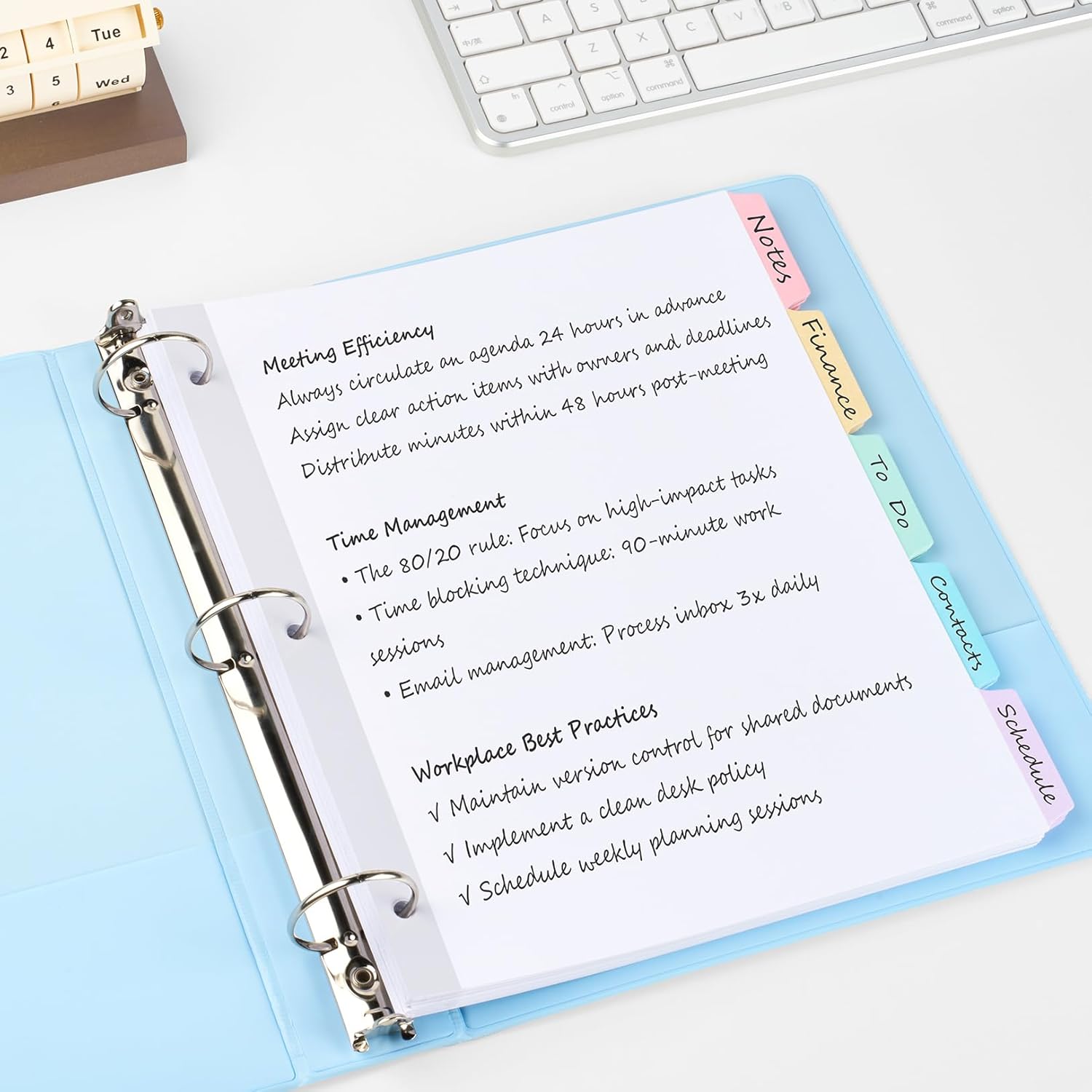 Blank Writable Binder Dividers, 1/5 Cut Tabs, 3 Hole Punch Dividers with Reinforced Edge, Binder Dividers with Multicolor Tabs, Letter Size, 3 Sets, 15 Dividers - Image 7