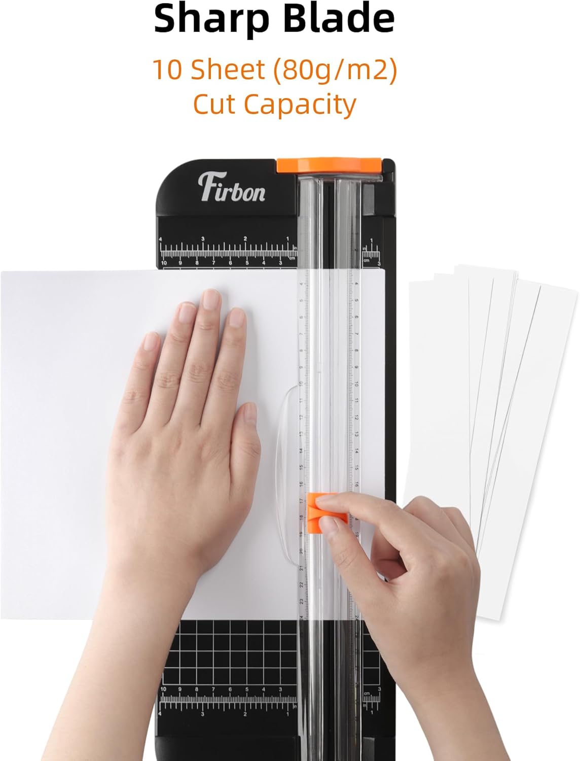 2Pcs Refill Blades for A4 A5 Paper Cutter, Spring-Loaded Safeguard Design Replacement Blade for Paper Trimmers (Orange) - Image 3