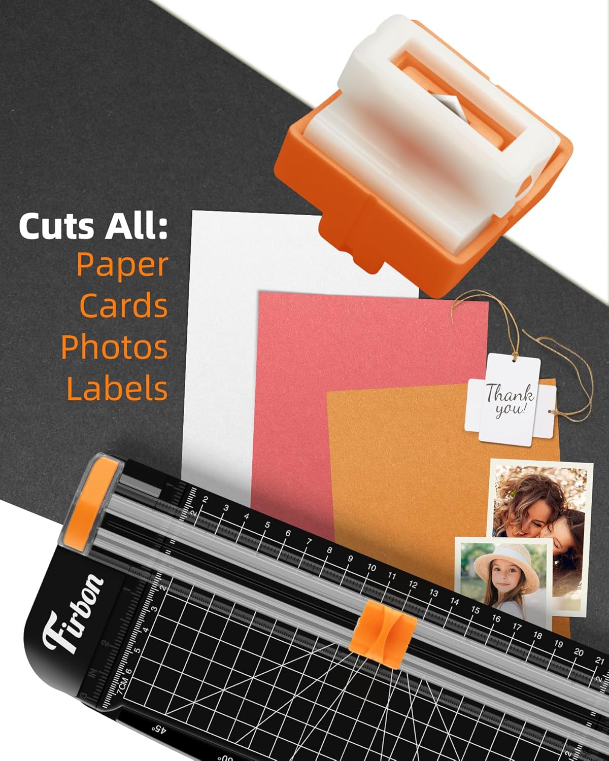 2Pcs Refill Blades for A4 A5 Paper Cutter, Spring-Loaded Safeguard Design Replacement Blade for Paper Trimmers (Orange) - Image 4