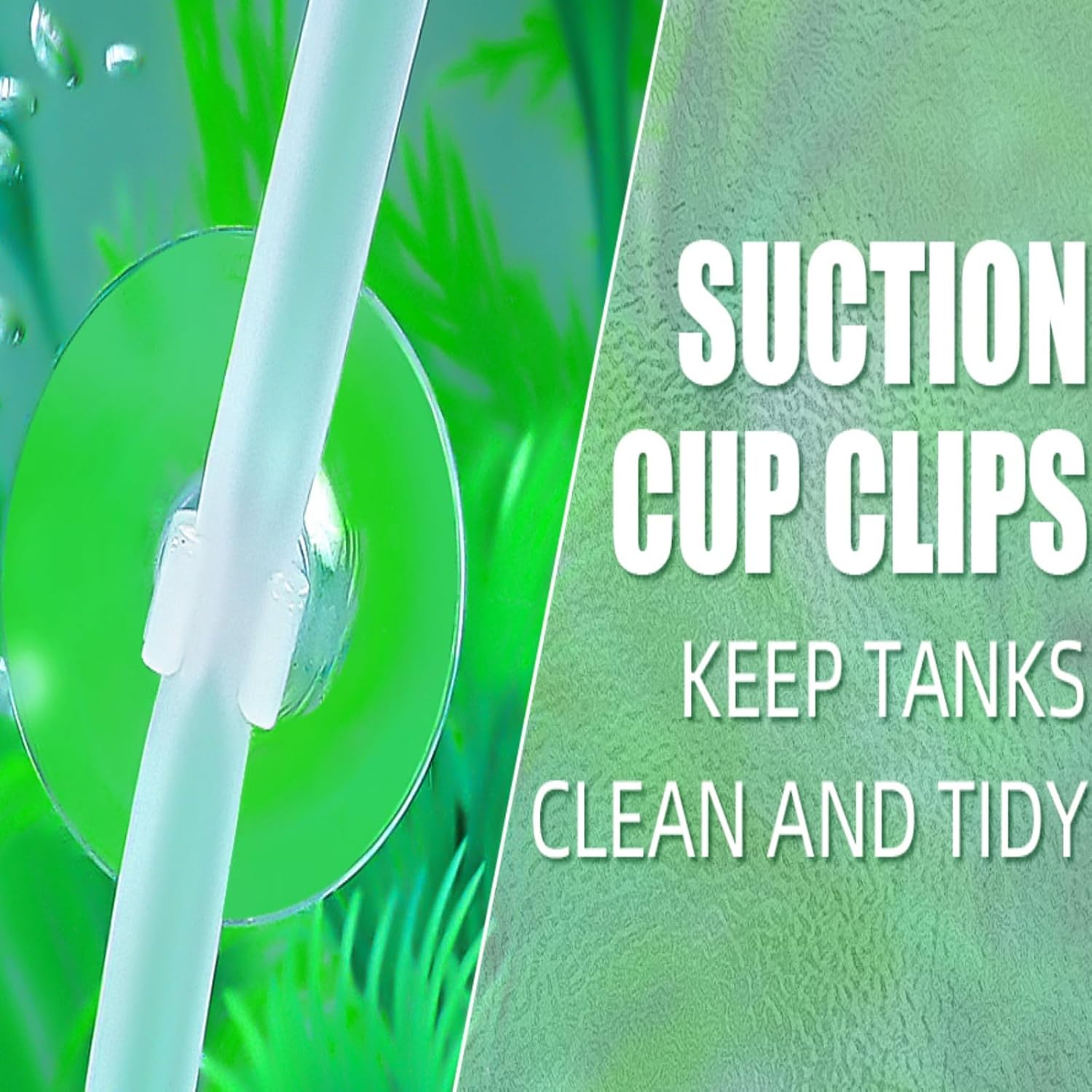 Aquarium Suction Cups, for Fish Tank Airline Tubing, with Clips 3/16