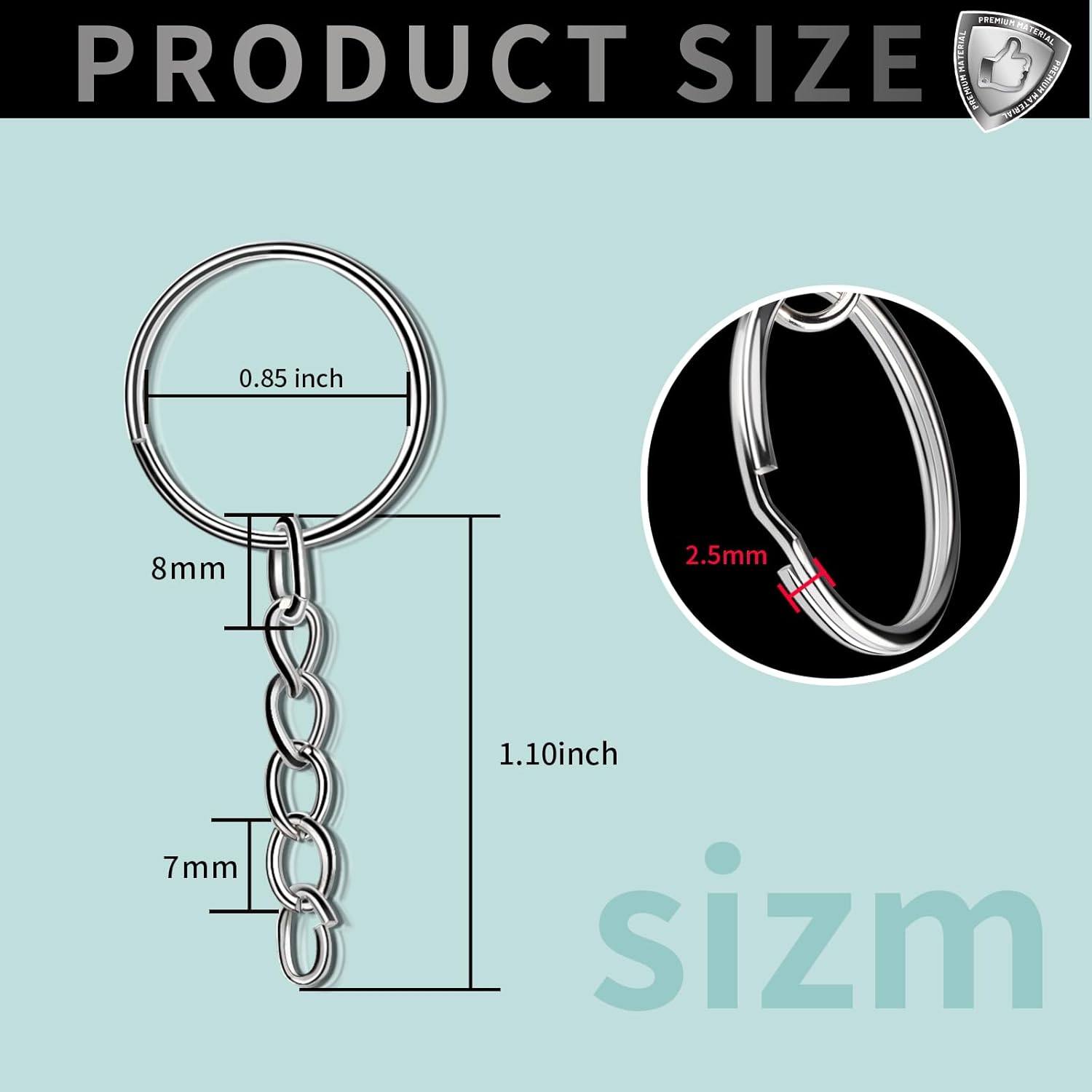 Key Chain Rings Keychain Rings, 60pcs Key Ring Metal Keychain Split Key Rings Bulk, Keyring 25mm with 26mm Key Chains and 60pcs Open Jump Ring for Craft Key Ring - Image 4
