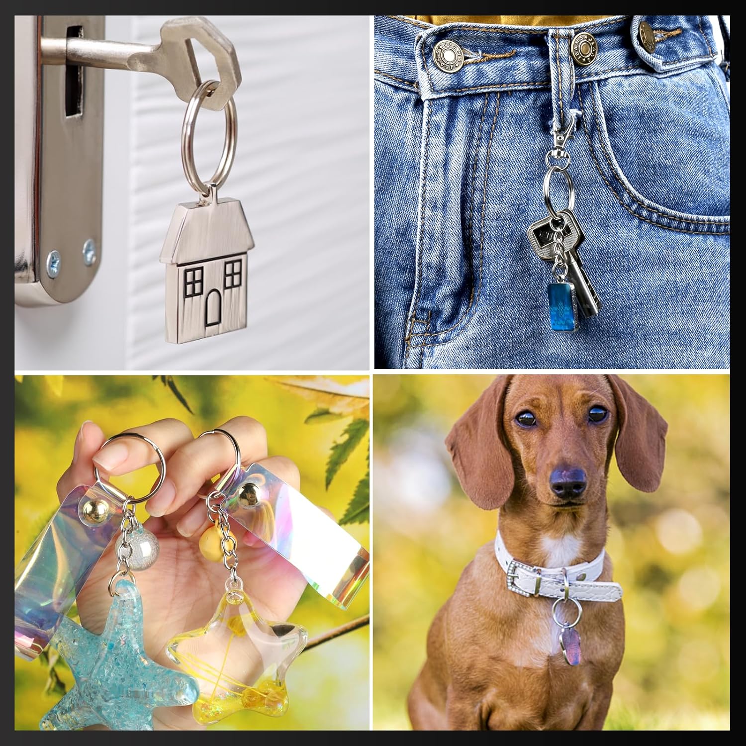 Key Chain Rings Keychain Rings, 60pcs Key Ring Metal Keychain Split Key Rings Bulk, Keyring 25mm with 26mm Key Chains and 60pcs Open Jump Ring for Craft Key Ring - Image 7