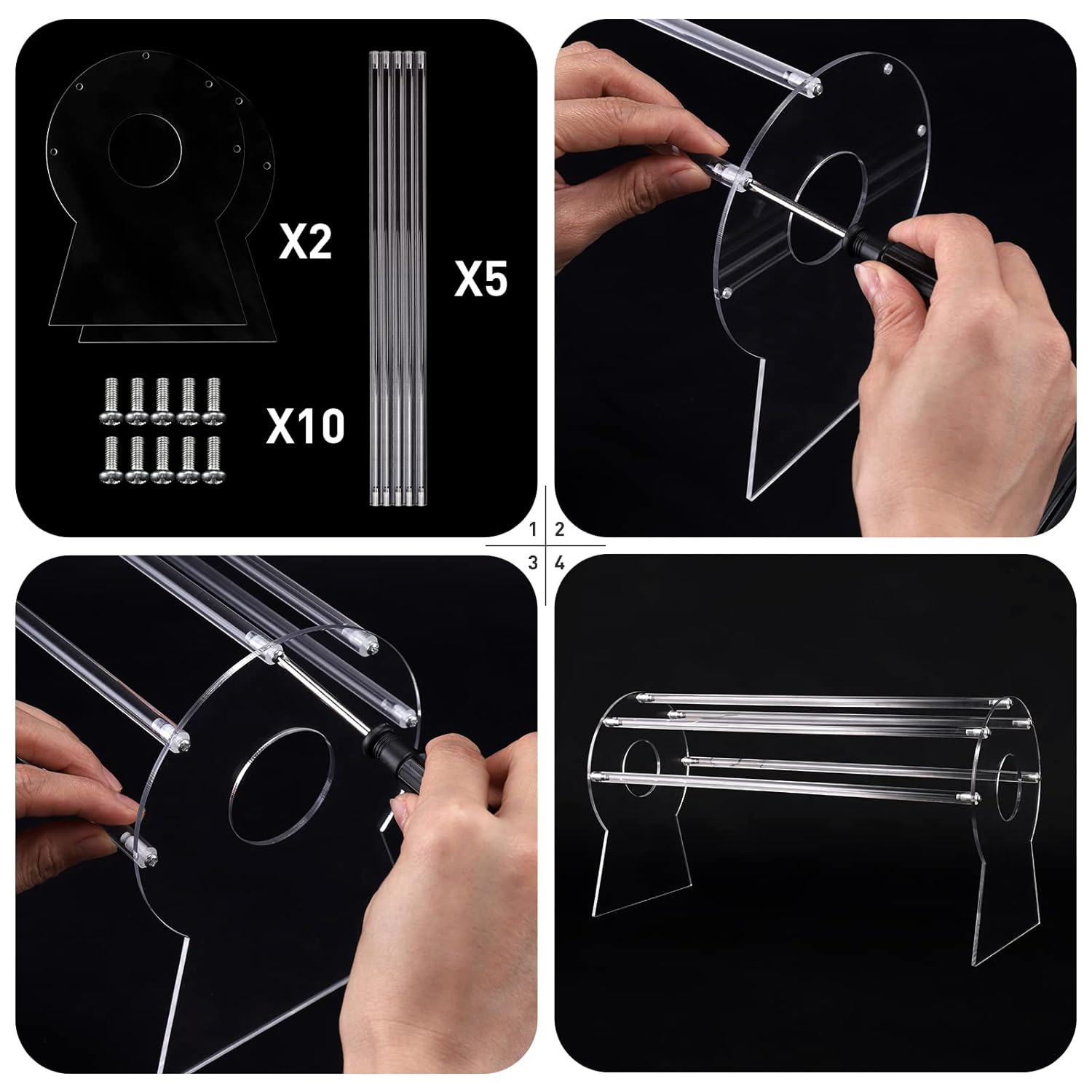 Heaband Holder Organizer,Acrylic Hair Band Ear Display Stand Jewelry Storage for Show Selling. - Image 6