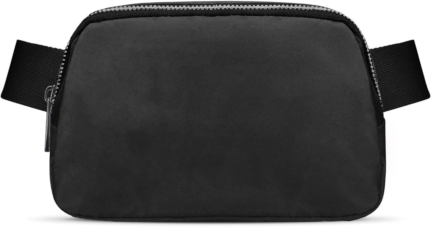 Mini Black Fanny Pack for Women & Men,Valentines Day Gifts for Girls Teens Kids Daughter Sister Her,Trendy Stuff Crossbody Bags Cute Everywhere Belt Bags.(Black) - Image 1