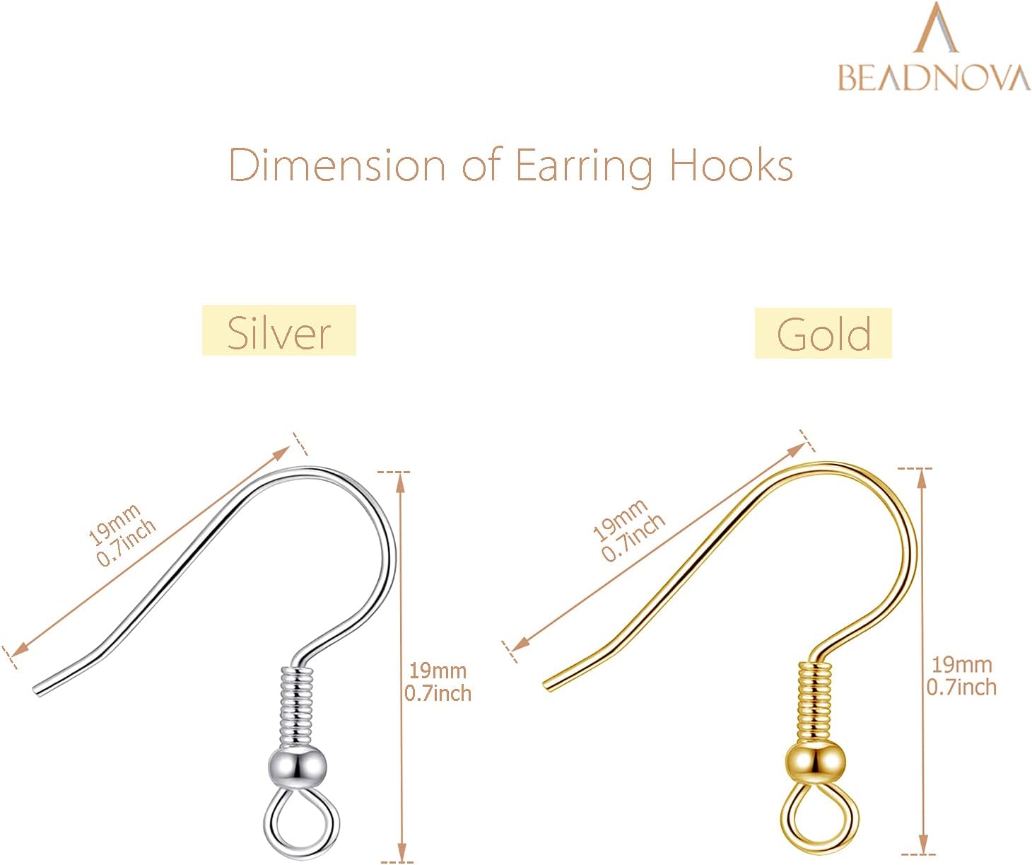 200pcs Mix Earring Hooks & Backs, Silver & Gold, 100pcs Hooks & 100pcs Backs, DIY Earring Supplies - Image 2