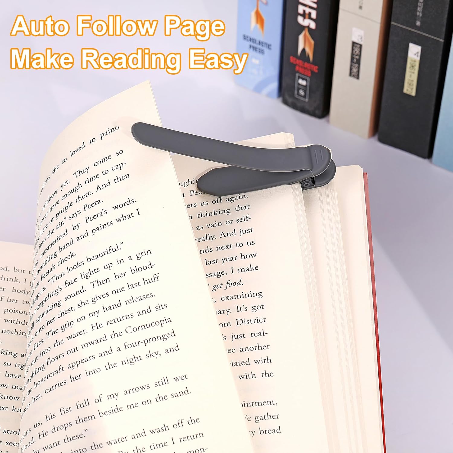 3Pcs Automatic Bookmark, Silicone Smart Book Marks for Reading Women, Men, Kids,Cute Unique Book Markers Bookmark Clip Reading Accessories Gifts for Book Lovers (1 Dark Grey+1 Light Grey+1 Beige) - Image 2